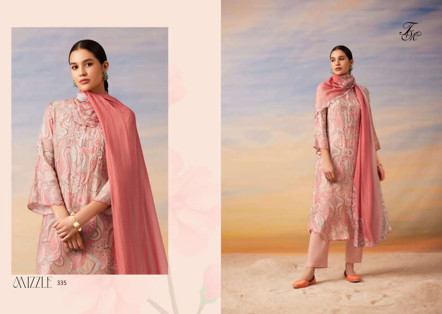 Mizzle By T And M Designer Studio Beautiful Stylish Festive Suits Fancy Colorful Casual Wear & Ethnic Wear & Ready To Wear Muslin Silk Dresses At Wholesale Price