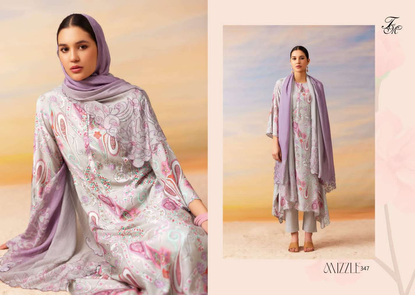 Mizzle By T And M Designer Studio Beautiful Stylish Festive Suits Fancy Colorful Casual Wear & Ethnic Wear & Ready To Wear Muslin Silk Dresses At Wholesale Price