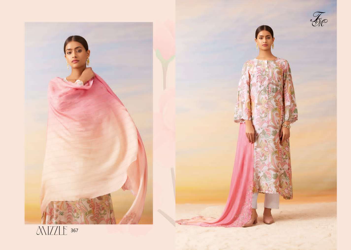 Mizzle By T And M Designer Studio Beautiful Stylish Festive Suits Fancy Colorful Casual Wear & Ethnic Wear & Ready To Wear Muslin Silk Dresses At Wholesale Price