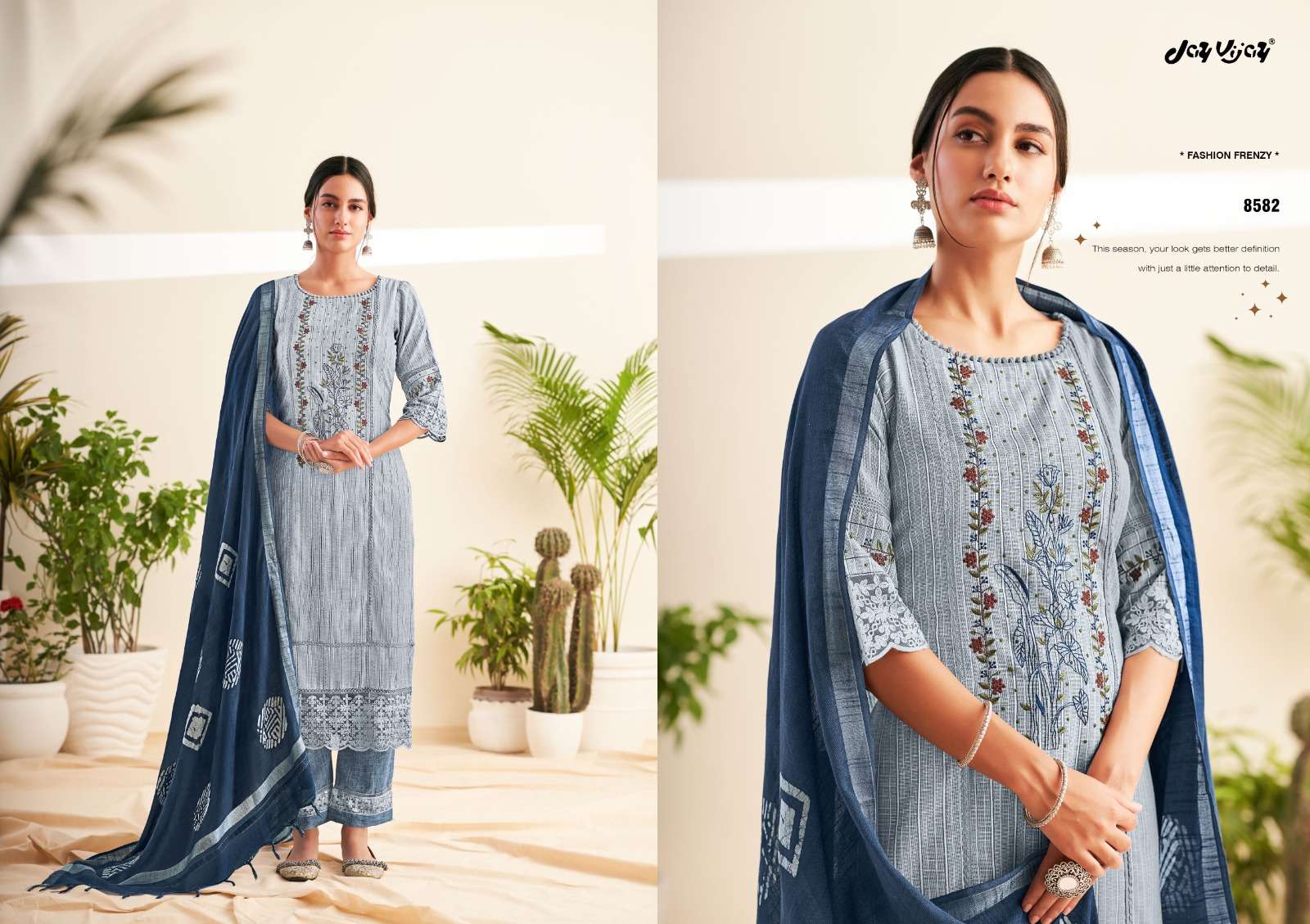 Vaani By Jay Vijay Prints 8581 To 8584 Series Beautiful Pakistani Suits Colorful Stylish Fancy Casual Wear & Ethnic Wear Pure Cotton Print Dresses At Wholesale Price