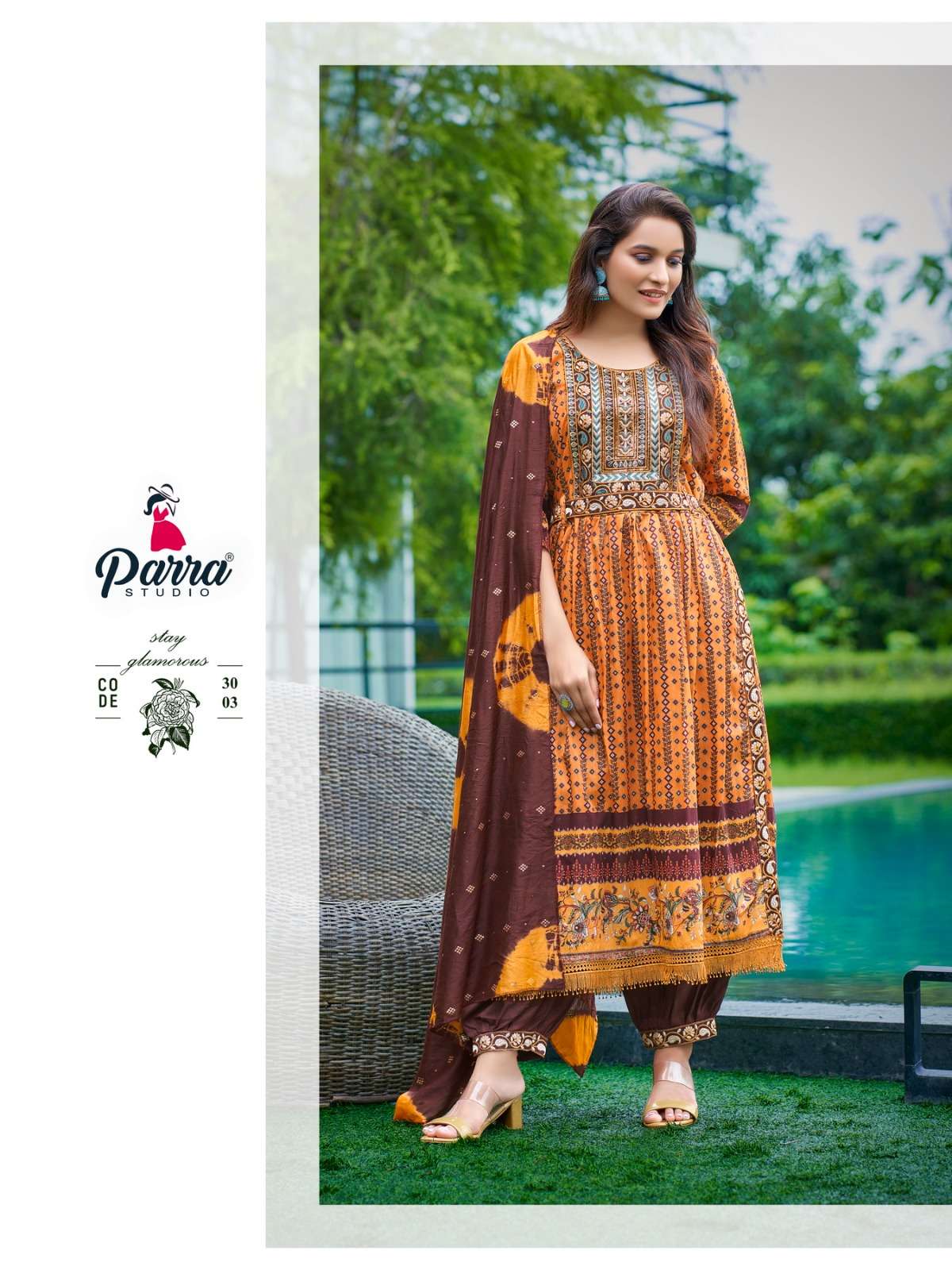 Libas Vol-3 By Parra Studio 3001 To 3006 Series Beautiful Sharara Suits Colorful Stylish Fancy Casual Wear & Ethnic Wear Silk Digital Print With Work Dresses At Wholesale Price