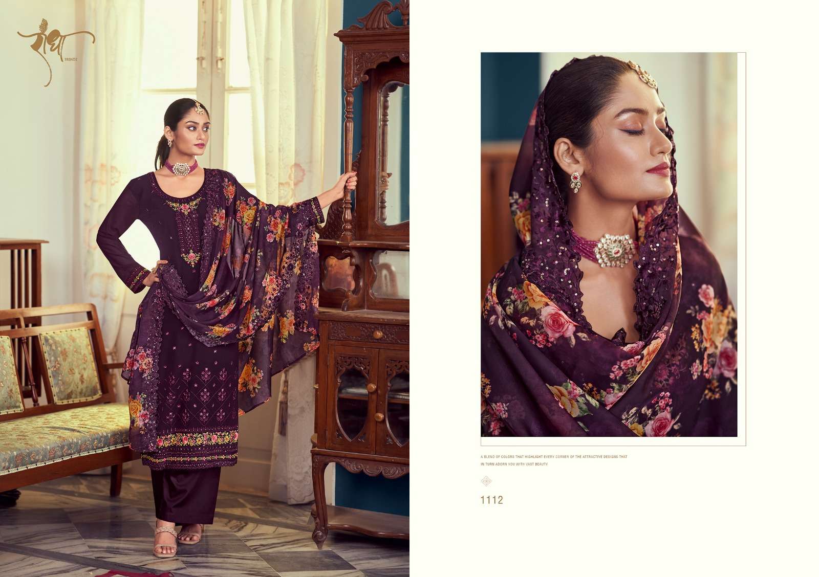 Gulabo By Radha Trendz 1111 To 1116 Series Designer Festive Suits Beautiful Stylish Fancy Colorful Party Wear & Occasional Wear Heavy Georgette Embroidered Dresses At Wholesale Price