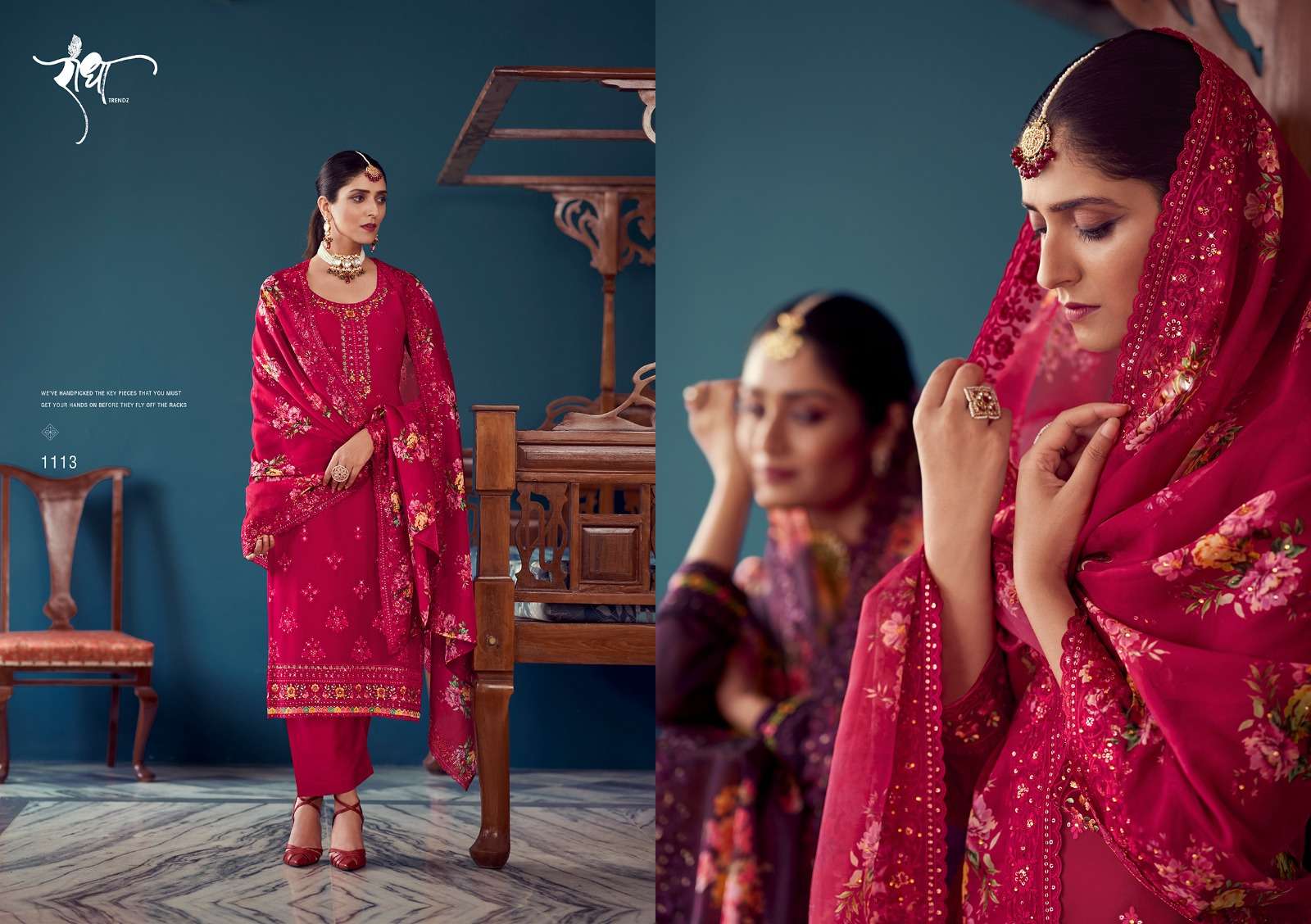 Gulabo By Radha Trendz 1111 To 1116 Series Designer Festive Suits Beautiful Stylish Fancy Colorful Party Wear & Occasional Wear Heavy Georgette Embroidered Dresses At Wholesale Price