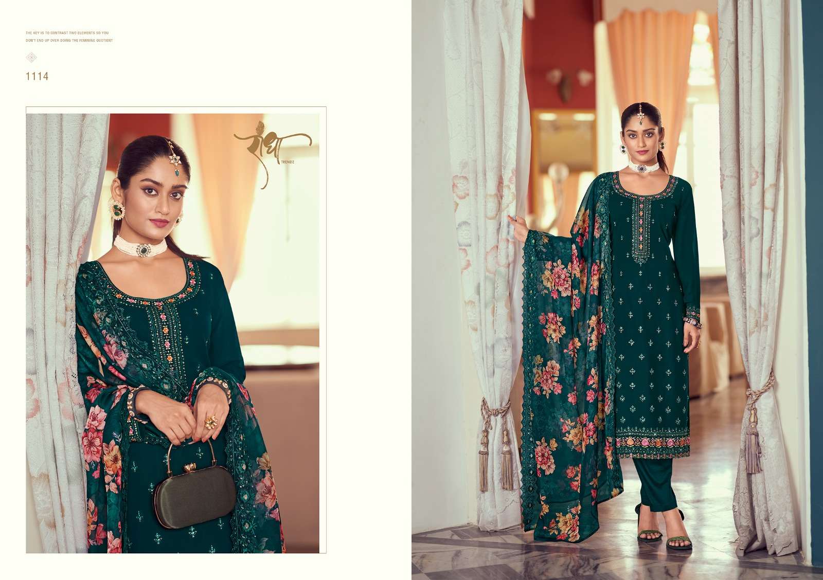 Gulabo By Radha Trendz 1111 To 1116 Series Designer Festive Suits Beautiful Stylish Fancy Colorful Party Wear & Occasional Wear Heavy Georgette Embroidered Dresses At Wholesale Price
