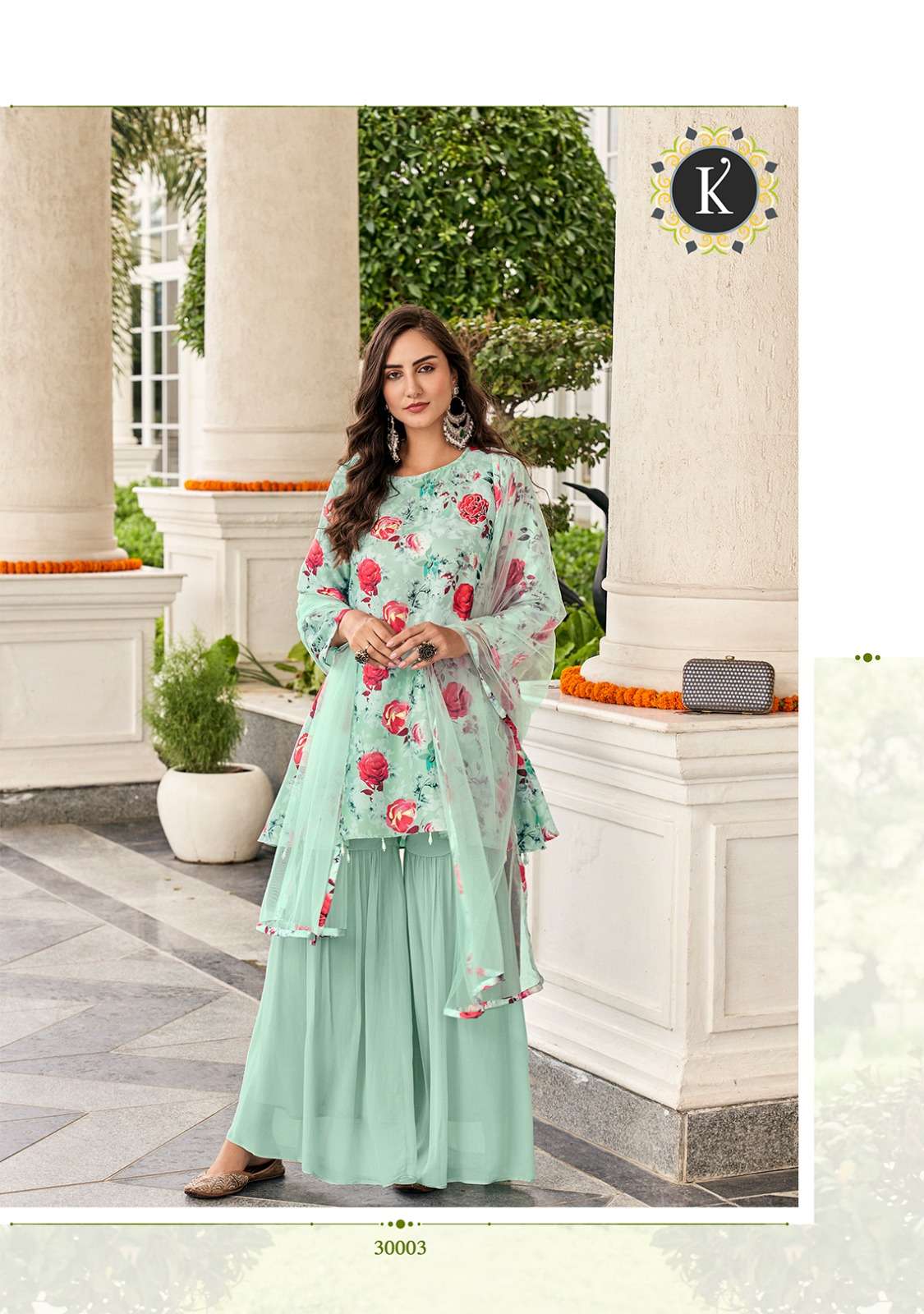 Vogue By Kailee 30001 To 30004 Series Sharara Suits Beautiful Fancy Colorful Stylish Party Wear & Occasional Wear Pure Cotton With Embroidery Dresses At Wholesale Price