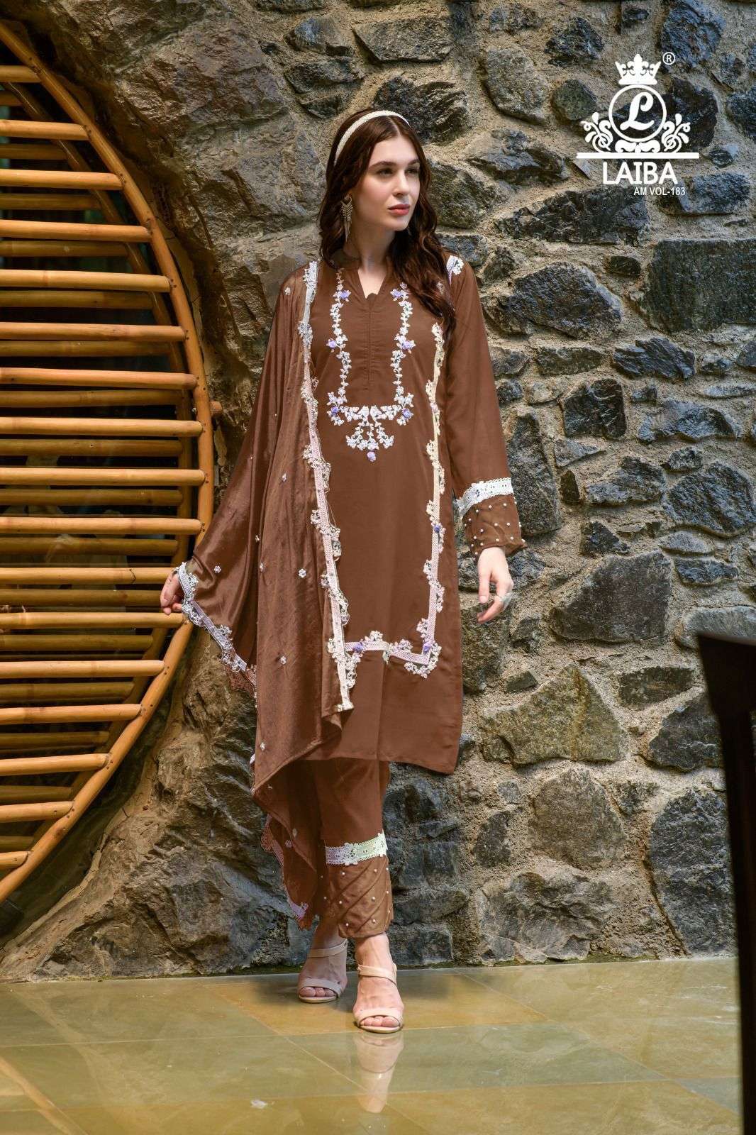 Am Vol-183 By Laiba 183-A To 183-D Series Beautiful Pakistani Suits Stylish Colorful Fancy Casual Wear & Ethnic Wear Pure Georgette Embroidered Dresses At Wholesale Price