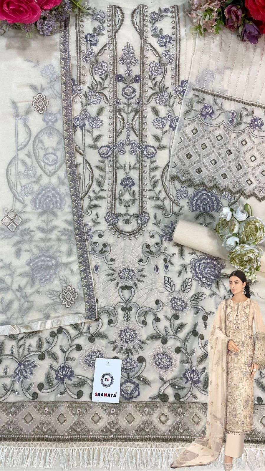 Shanaya Hit Design S-141 By Shanaya Fashion Designer Pakistani Suits Beautiful Fancy Colorful Stylish Party Wear & Occasional Wear Faux Georgette With Embroidered Dresses At Wholesale Price