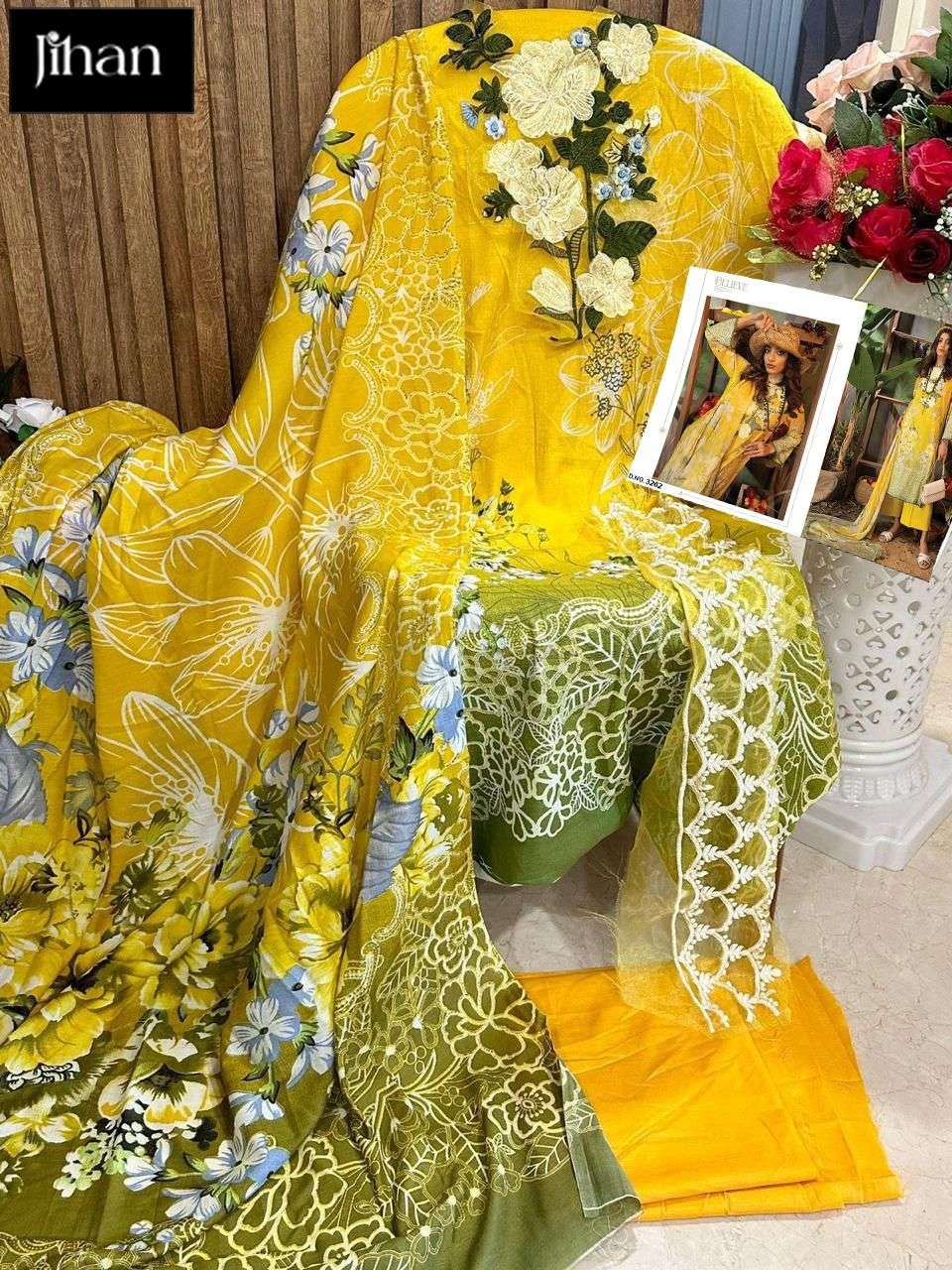 Jihan Hit Design 3262 By Jihan Beautiful Stylish Pakistani Suits Fancy Colorful Casual Wear & Ethnic Wear & Ready To Wear Pure Cotton Print With Embroidery Dresses At Wholesale Price
