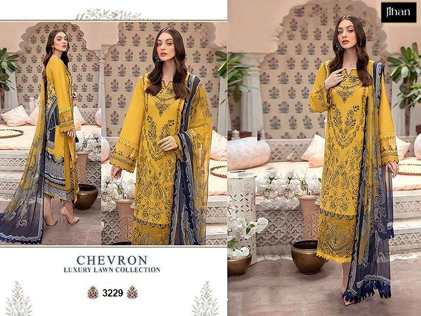 Jihan Hit Design 3229 By Jihan Beautiful Stylish Pakistani Suits Fancy Colorful Casual Wear & Ethnic Wear & Ready To Wear Pure Lawn Print With Embroidery Dresses At Wholesale Price
