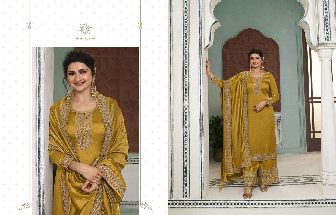 Shaheen Vol-6 By Vinay Fashion 64861 To 64866 Series Beautiful Festive Suits Colorful Stylish Fancy Casual Wear & Ethnic Wear Silk Georgette Embroidery Dresses At Wholesale Price