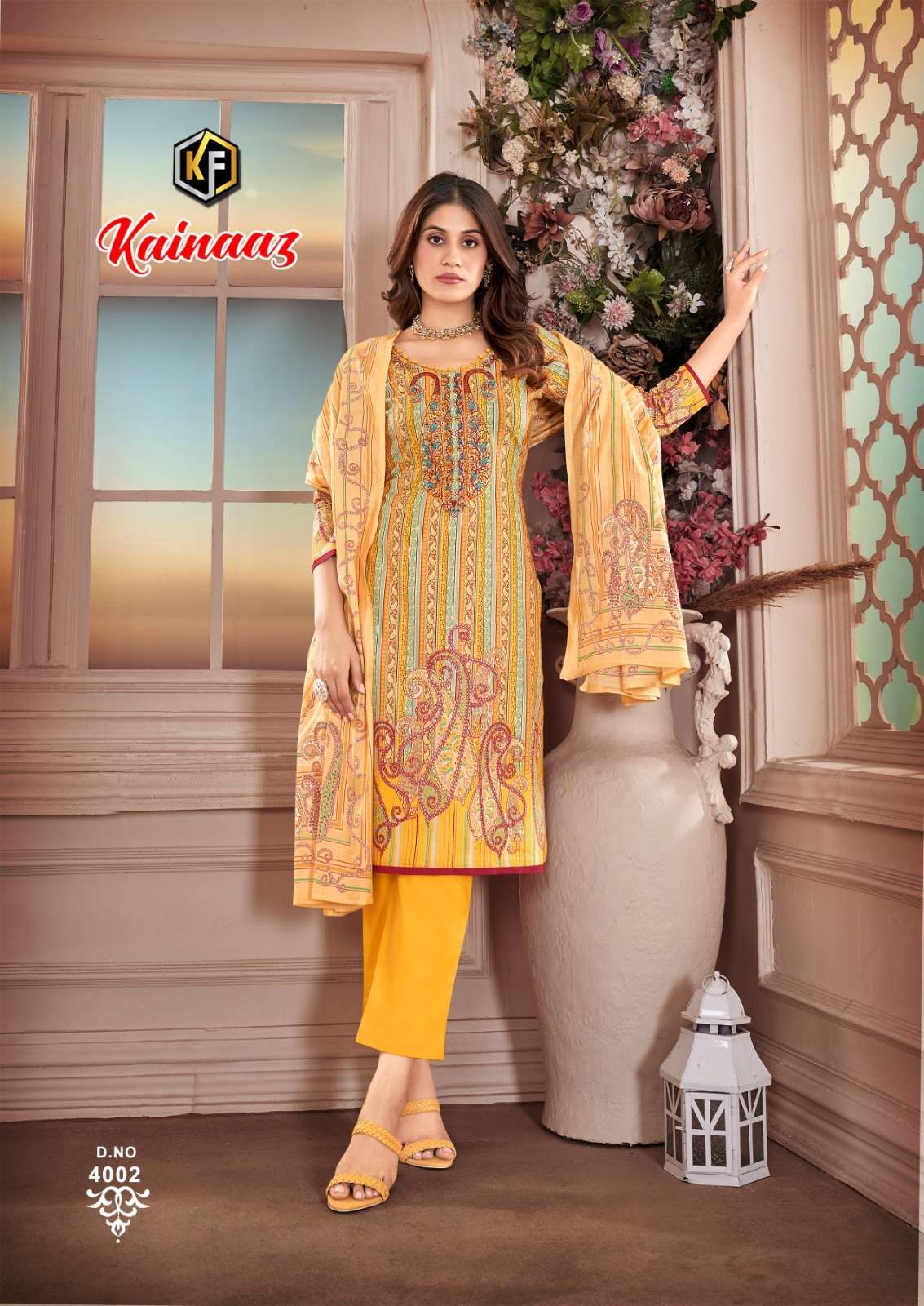 Kainaaz Luxury Vol-4 By Keval Fab 4001 To 4008 Series Beautiful Festive Suits Colorful Stylish Fancy Casual Wear & Ethnic Wear Cotton Print Dresses At Wholesale Price