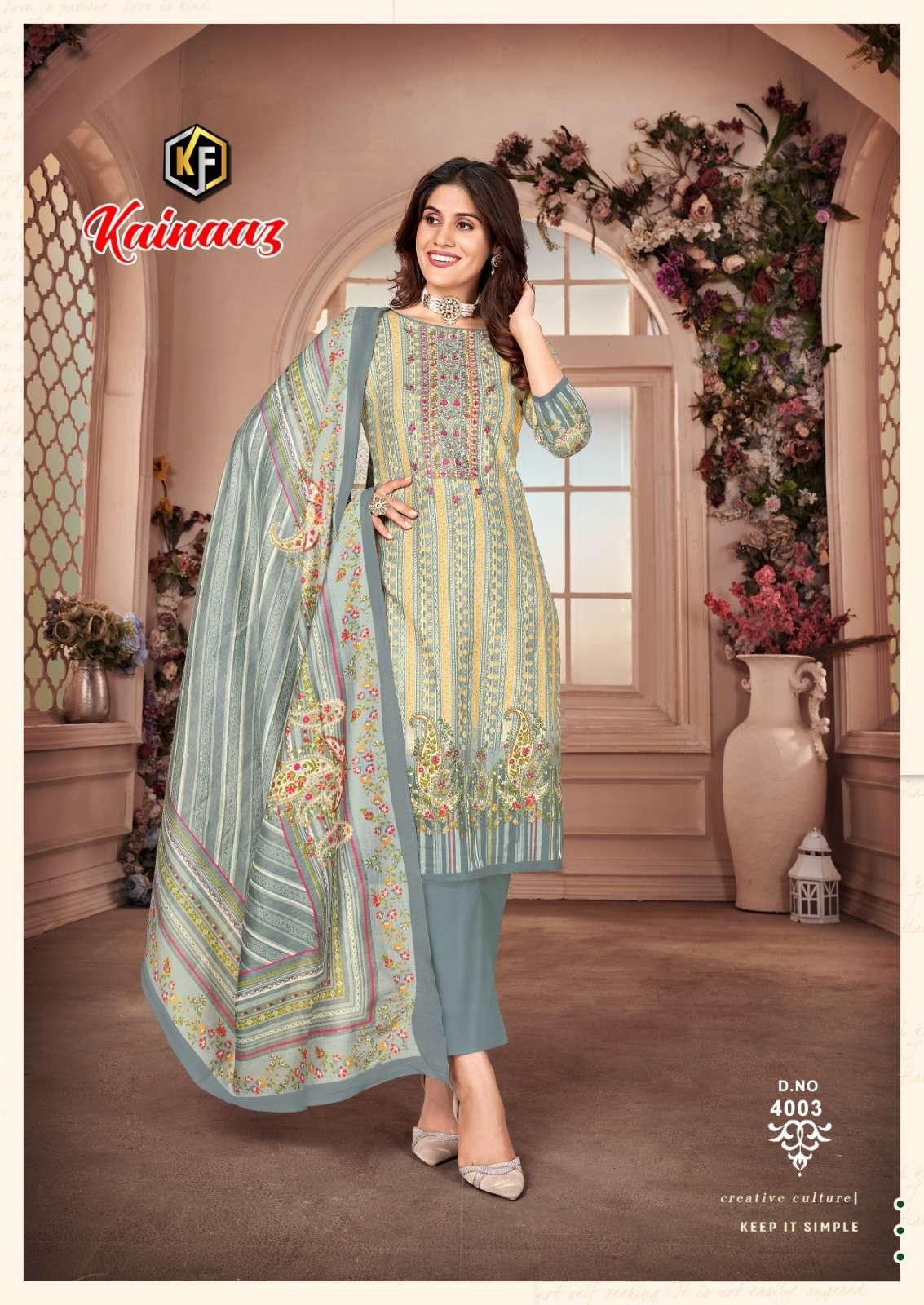 Kainaaz Luxury Vol-4 By Keval Fab 4001 To 4008 Series Beautiful Festive Suits Colorful Stylish Fancy Casual Wear & Ethnic Wear Cotton Print Dresses At Wholesale Price