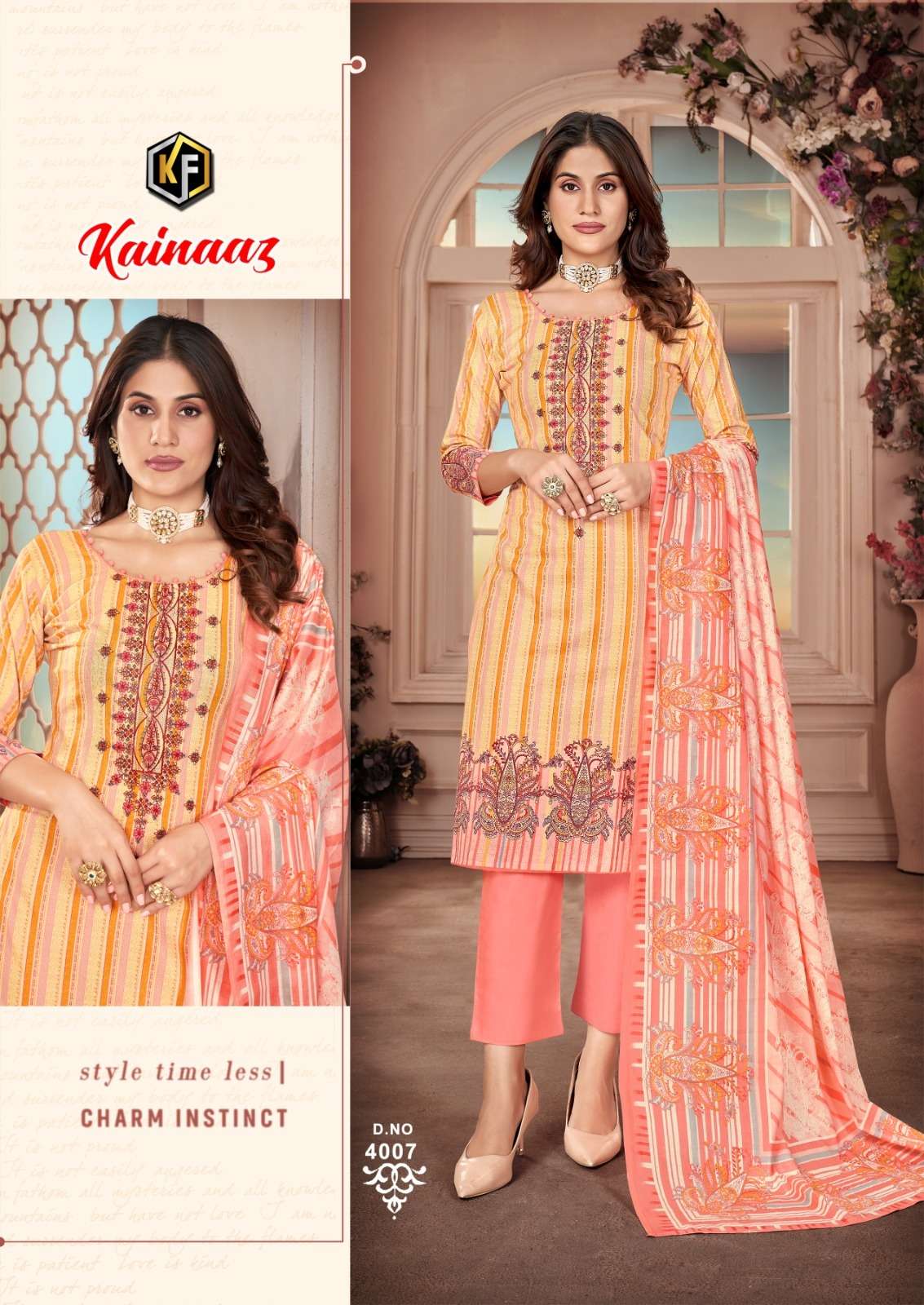 Kainaaz Luxury Vol-4 By Keval Fab 4001 To 4008 Series Beautiful Festive Suits Colorful Stylish Fancy Casual Wear & Ethnic Wear Cotton Print Dresses At Wholesale Price