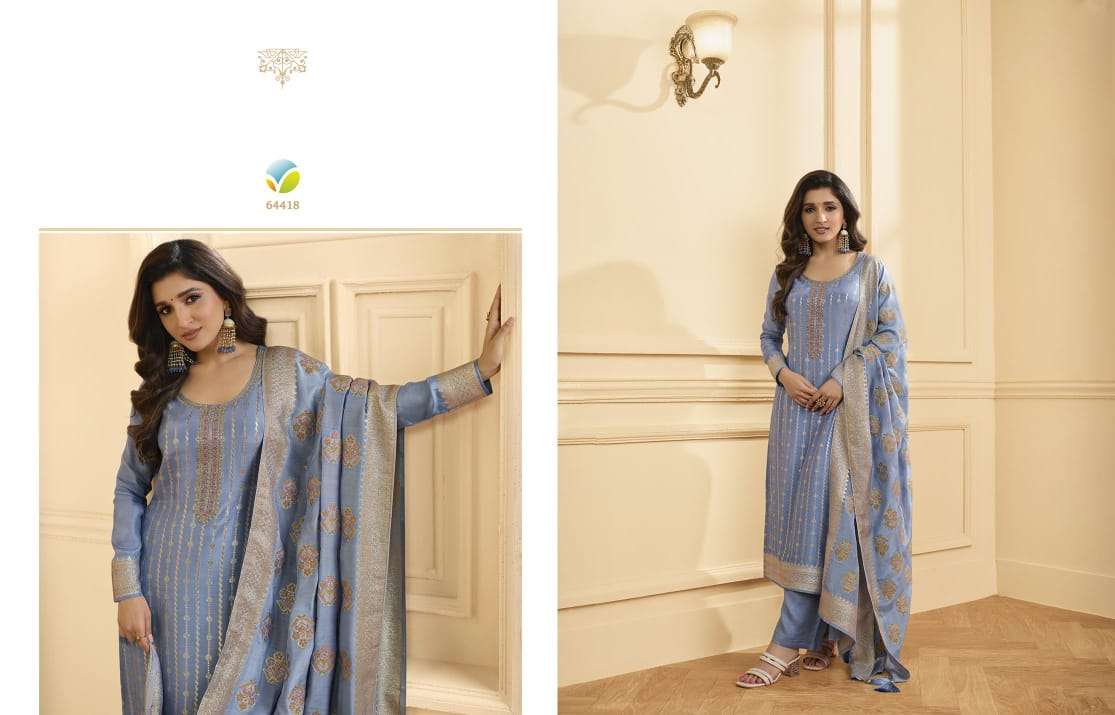 Kaseesh Shanaya Nx By Vinay Fashion Beautiful Stylish Festive Suits Fancy Colorful Casual Wear & Ethnic Wear & Ready To Wear Muslin Jacquard Dresses At Wholesale Price