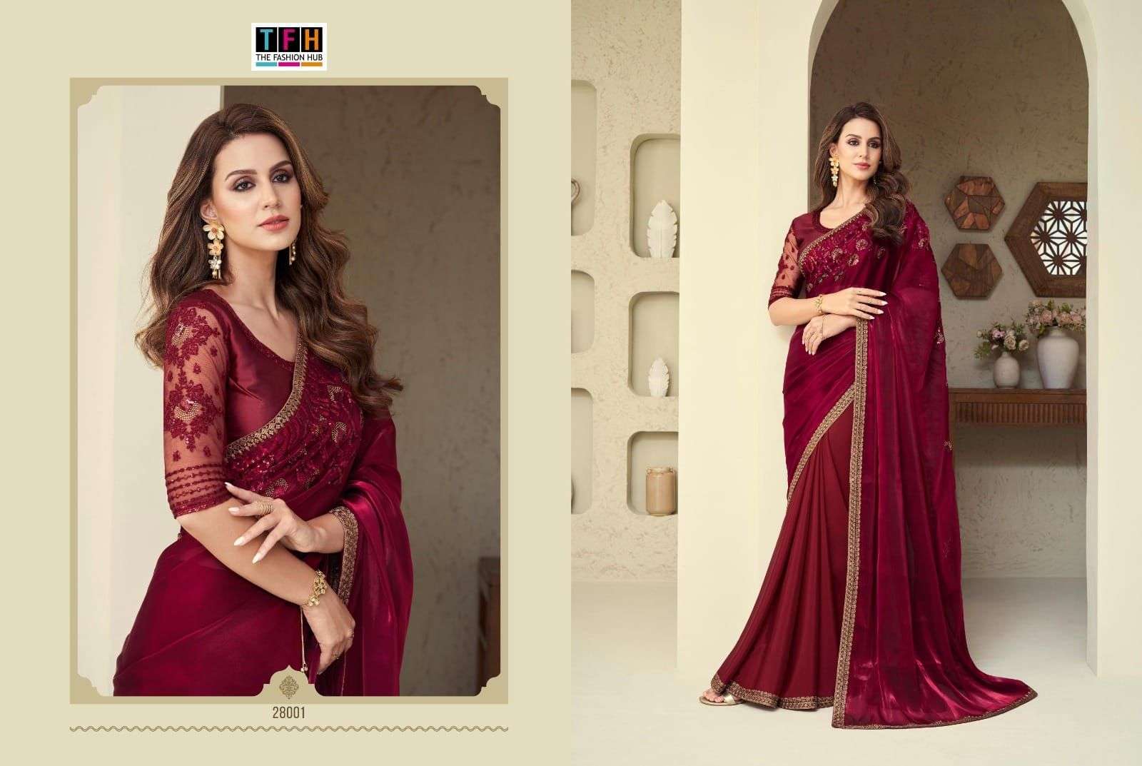 Silver Screen Vol-18 By Tfh 28001 To 28018 Series Indian Traditional Wear Collection Beautiful Stylish Fancy Colorful Party Wear & Occasional Wear Silk/Linen Sarees At Wholesale Price