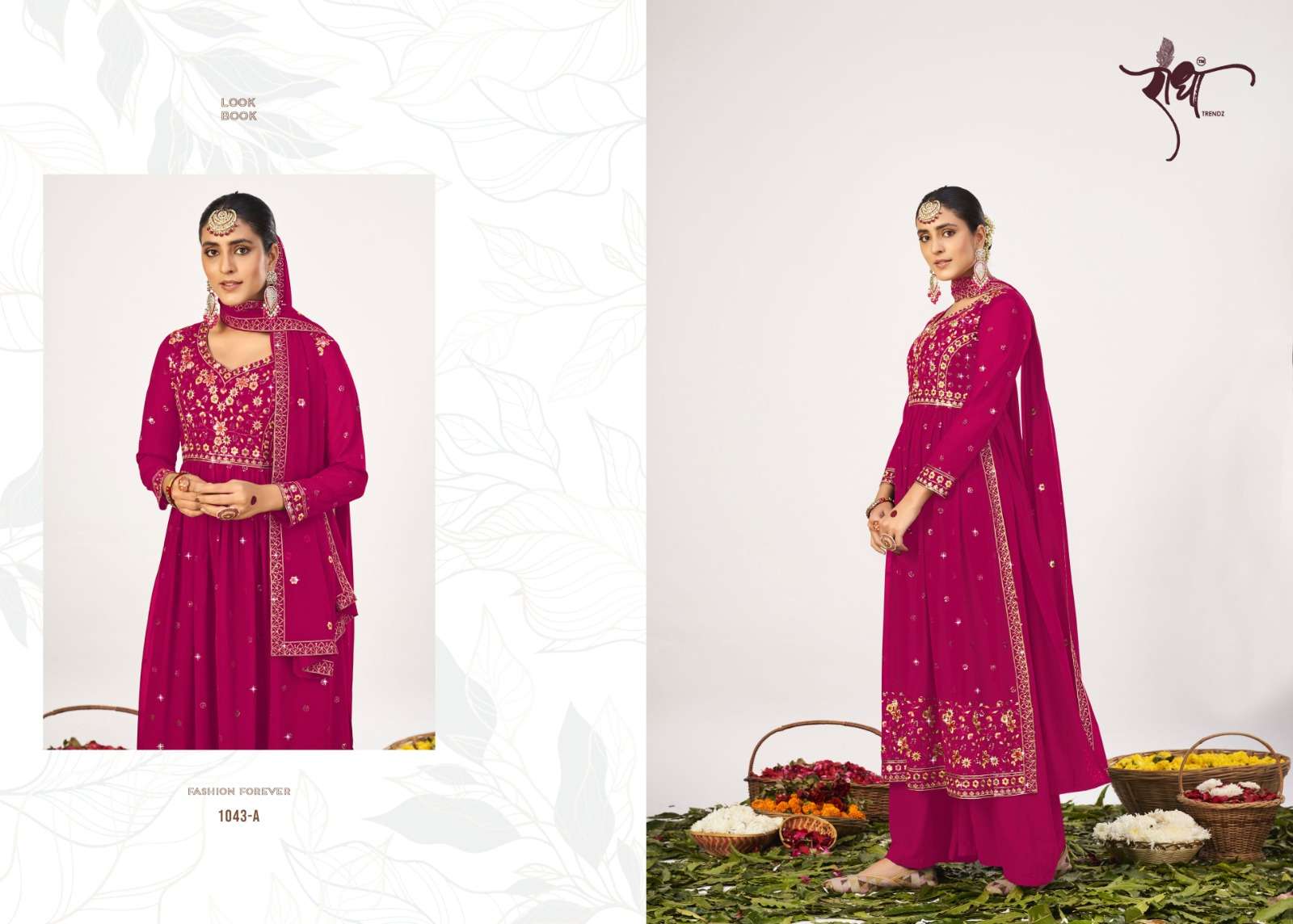 Nayra Vol-2 By Radha Trendz 1043-A To 1043-D Series Designer Suits Collection Beautiful Stylish Fancy Colorful Party Wear & Occasional Wear Georgette Embroidered Dresses At Wholesale Price