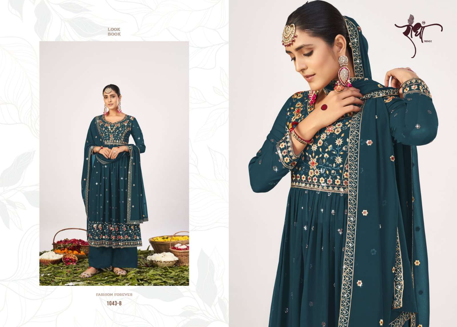 Nayra Vol-2 By Radha Trendz 1043-A To 1043-D Series Designer Suits Collection Beautiful Stylish Fancy Colorful Party Wear & Occasional Wear Georgette Embroidered Dresses At Wholesale Price