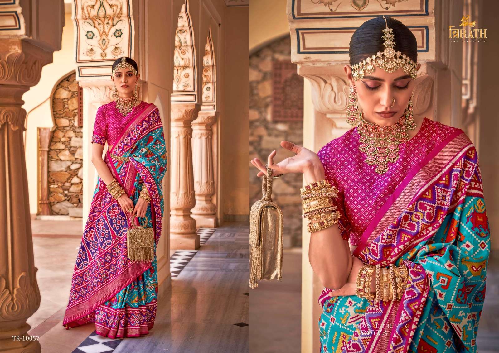 Pavitra Patola By Trirath 10055 To 10066 Series Indian Traditional Wear Collection Beautiful Stylish Fancy Colorful Party Wear & Occasional Wear Soft Silk Sarees At Wholesale Price