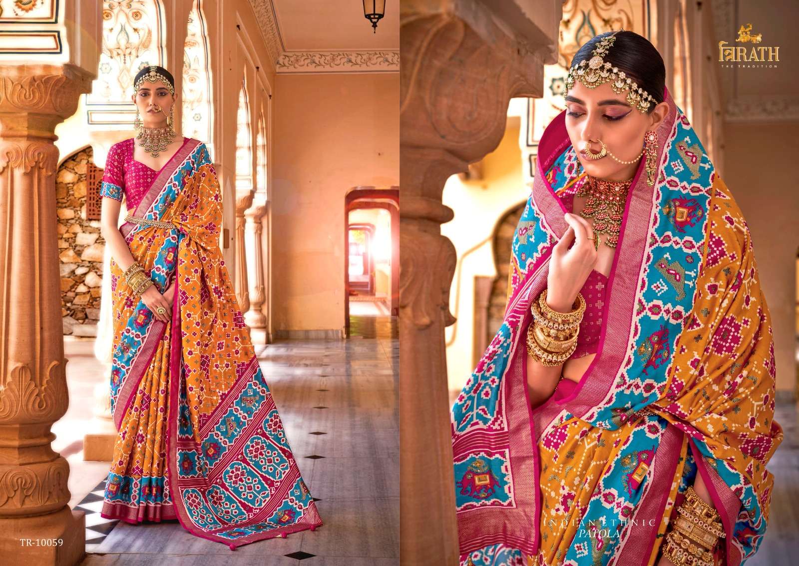 Pavitra Patola By Trirath 10055 To 10066 Series Indian Traditional Wear Collection Beautiful Stylish Fancy Colorful Party Wear & Occasional Wear Soft Silk Sarees At Wholesale Price