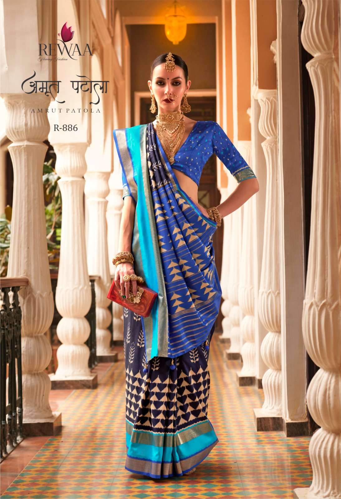 Amrut Patola By Rewaa 885 To 893 Series Indian Traditional Wear Collection Beautiful Stylish Fancy Colorful Party Wear & Occasional Wear Patola Silk Sarees At Wholesale Price