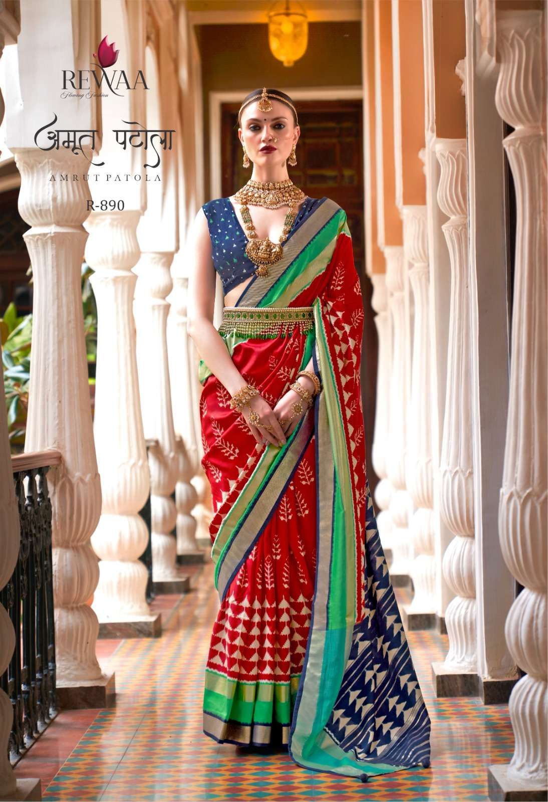 Amrut Patola By Rewaa 885 To 893 Series Indian Traditional Wear Collection Beautiful Stylish Fancy Colorful Party Wear & Occasional Wear Patola Silk Sarees At Wholesale Price