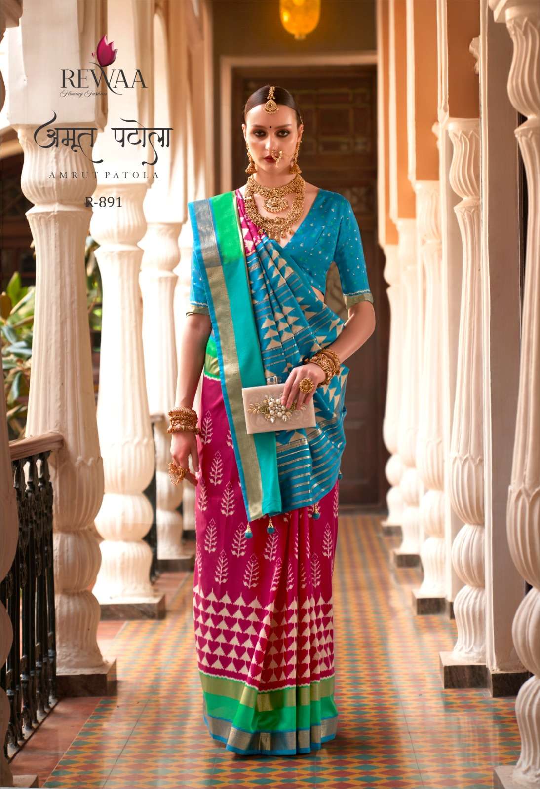 Amrut Patola By Rewaa 885 To 893 Series Indian Traditional Wear Collection Beautiful Stylish Fancy Colorful Party Wear & Occasional Wear Patola Silk Sarees At Wholesale Price