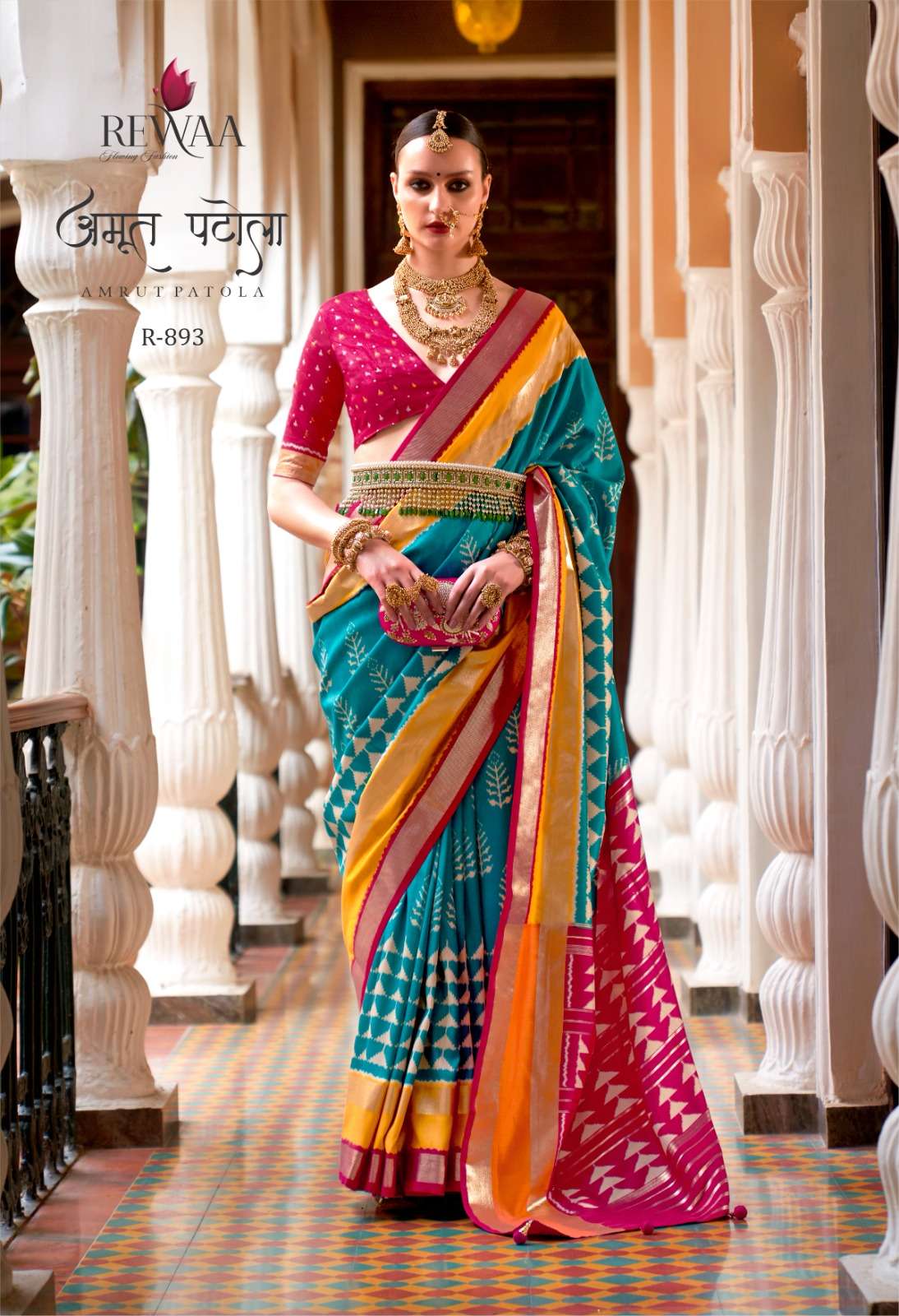 Amrut Patola By Rewaa 885 To 893 Series Indian Traditional Wear Collection Beautiful Stylish Fancy Colorful Party Wear & Occasional Wear Patola Silk Sarees At Wholesale Price