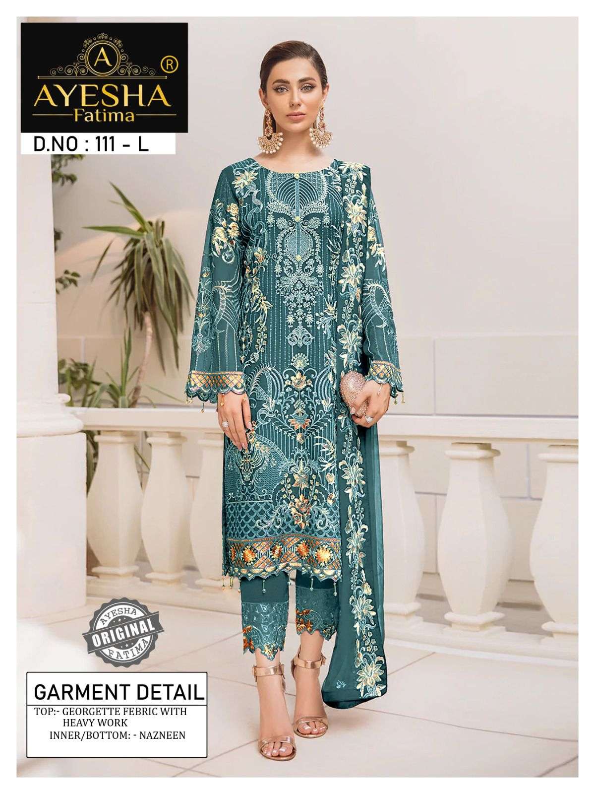AF-111 Colours By Ayesha Fatima 111-J To 111-L Series Beautiful Pakistani Suits Colorful Stylish Fancy Casual Wear & Ethnic Wear Heavy Georgette Dresses At Wholesale Price