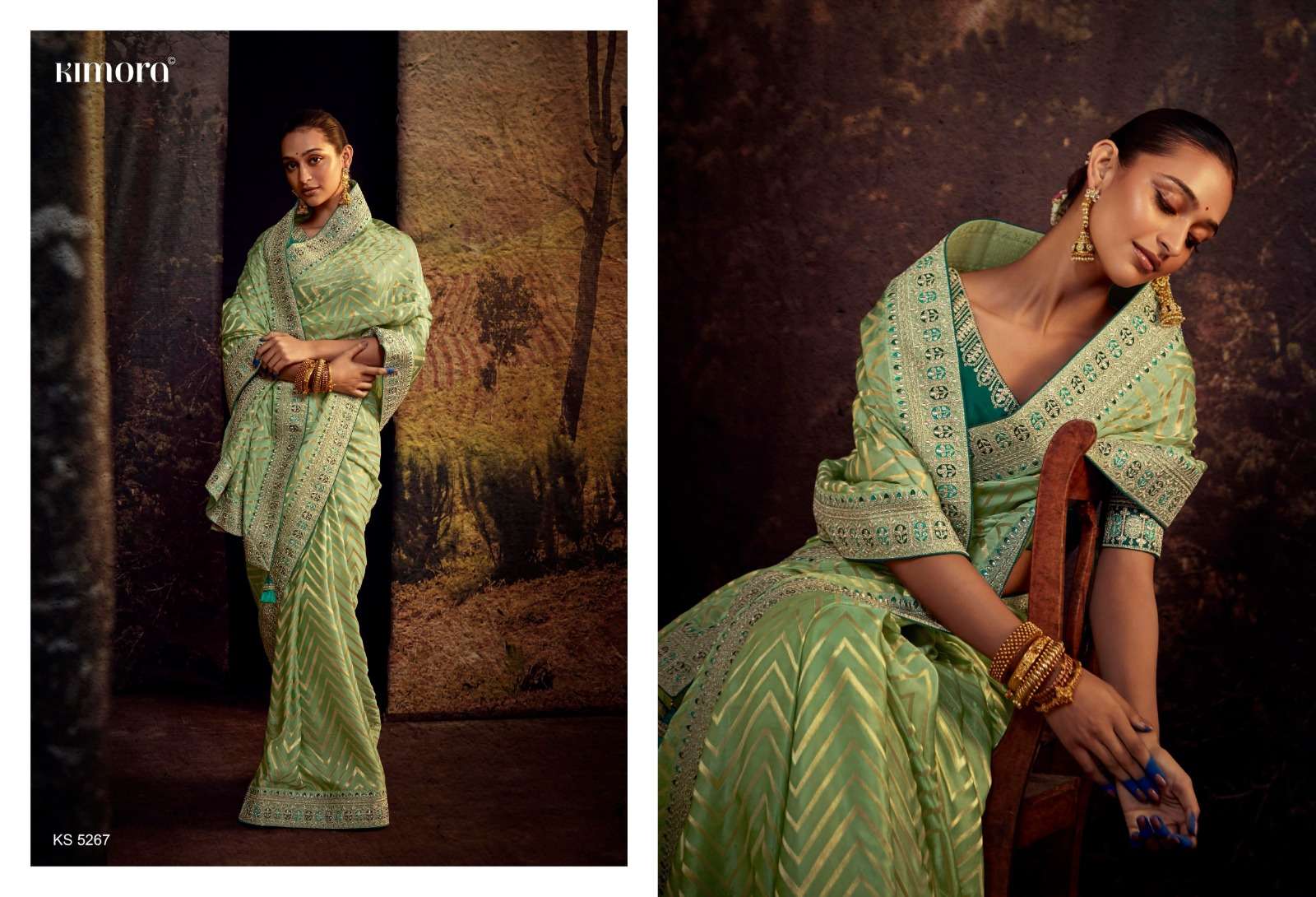 Kimora Vol-13 By Kimora Fashion 5261 To 5275 Series Indian Traditional Wear Collection Beautiful Stylish Fancy Colorful Party Wear & Occasional Wear Fancy Sarees At Wholesale Price