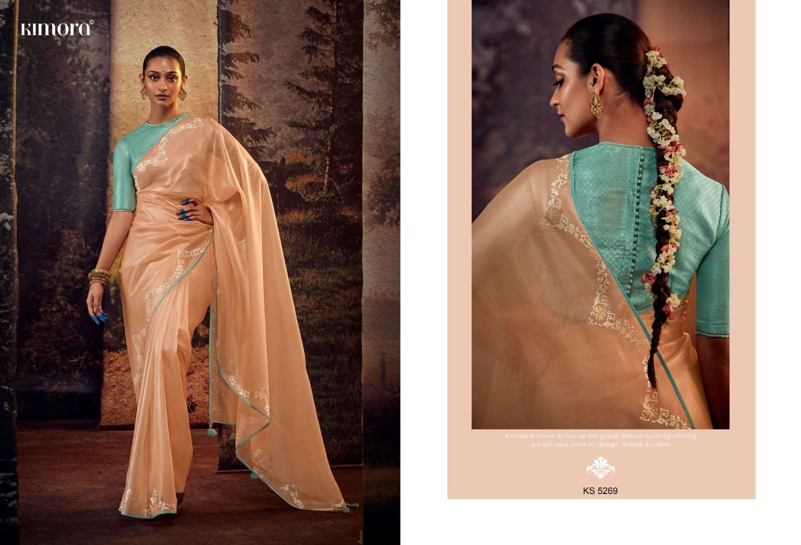 Kimora Vol-13 By Kimora Fashion 5261 To 5275 Series Indian Traditional Wear Collection Beautiful Stylish Fancy Colorful Party Wear & Occasional Wear Fancy Sarees At Wholesale Price