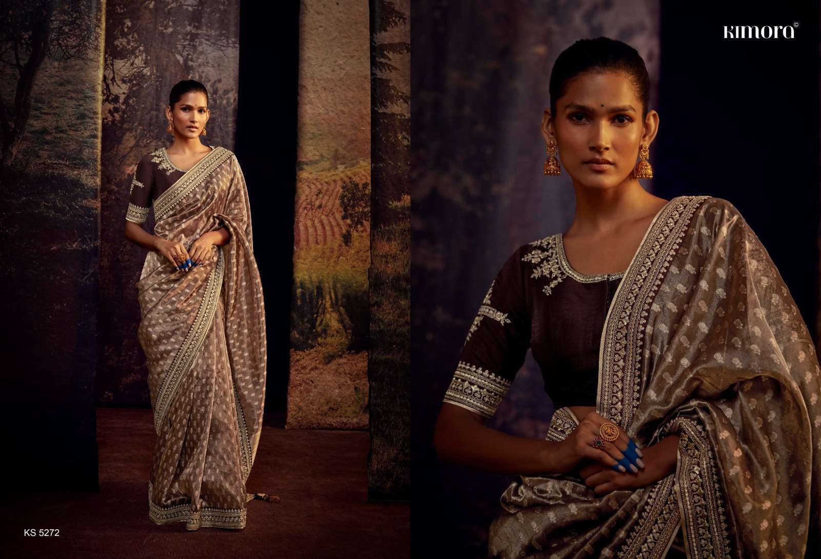 Kimora Vol-13 By Kimora Fashion 5261 To 5275 Series Indian Traditional Wear Collection Beautiful Stylish Fancy Colorful Party Wear & Occasional Wear Fancy Sarees At Wholesale Price