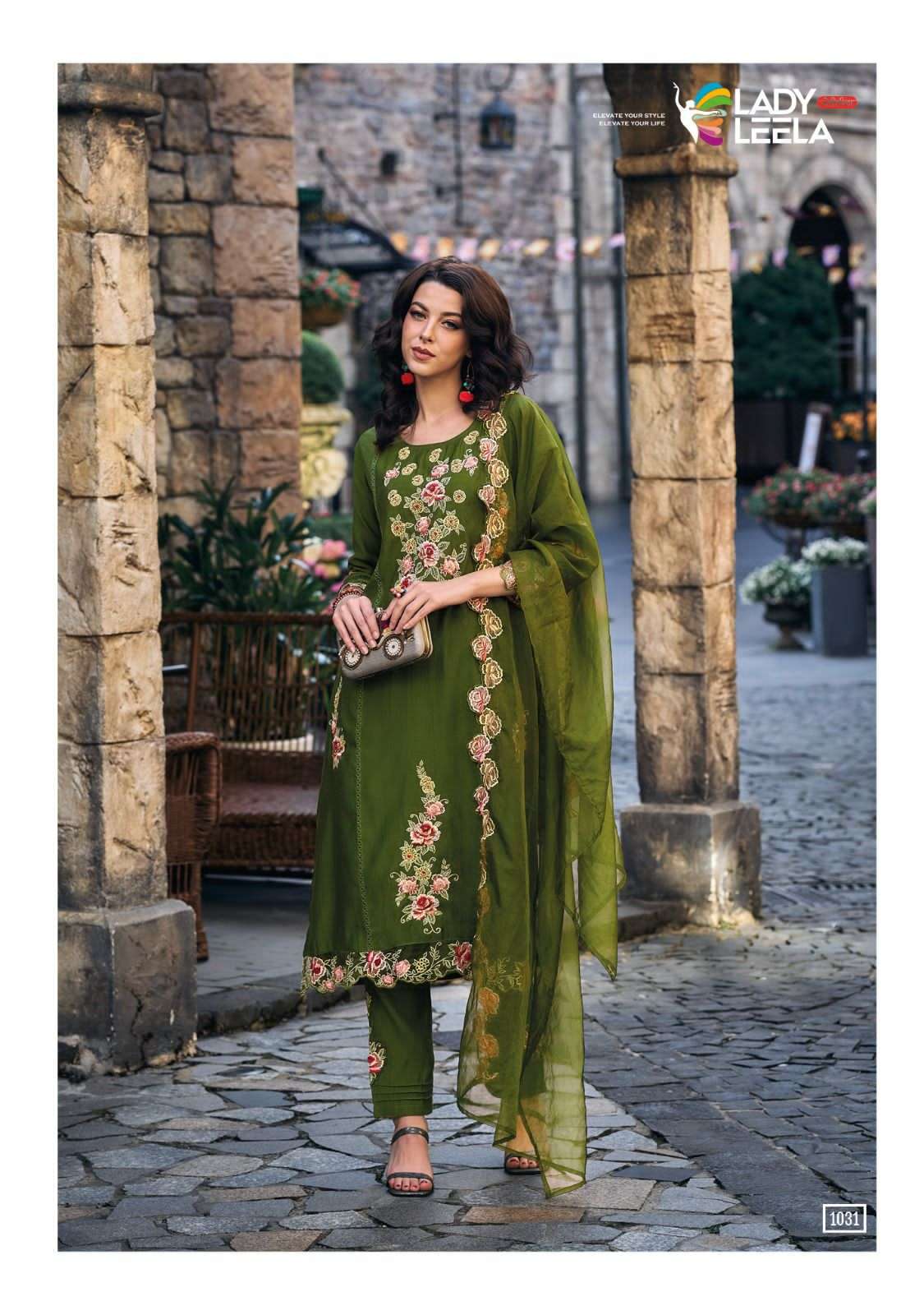 Shiddat By Lady Leela 1031 To 1036 Series Beautiful Festive Suits Colorful Stylish Fancy Casual Wear & Ethnic Wear Pure Viscose Organza Dresses At Wholesale Price