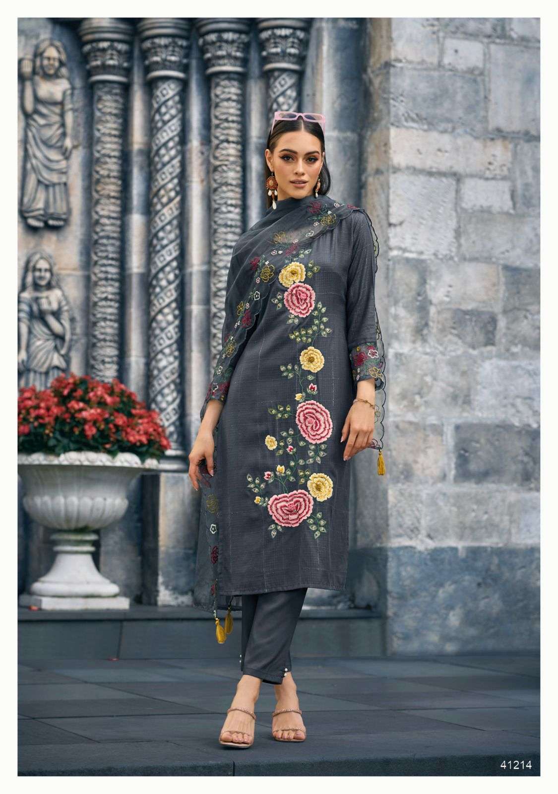 Fleur Vol-4 By Kailee 41211 To 41216 Series Beautiful Festive Suits Colorful Stylish Fancy Casual Wear & Ethnic Wear Pure Viscose Organza Dresses At Wholesale Price