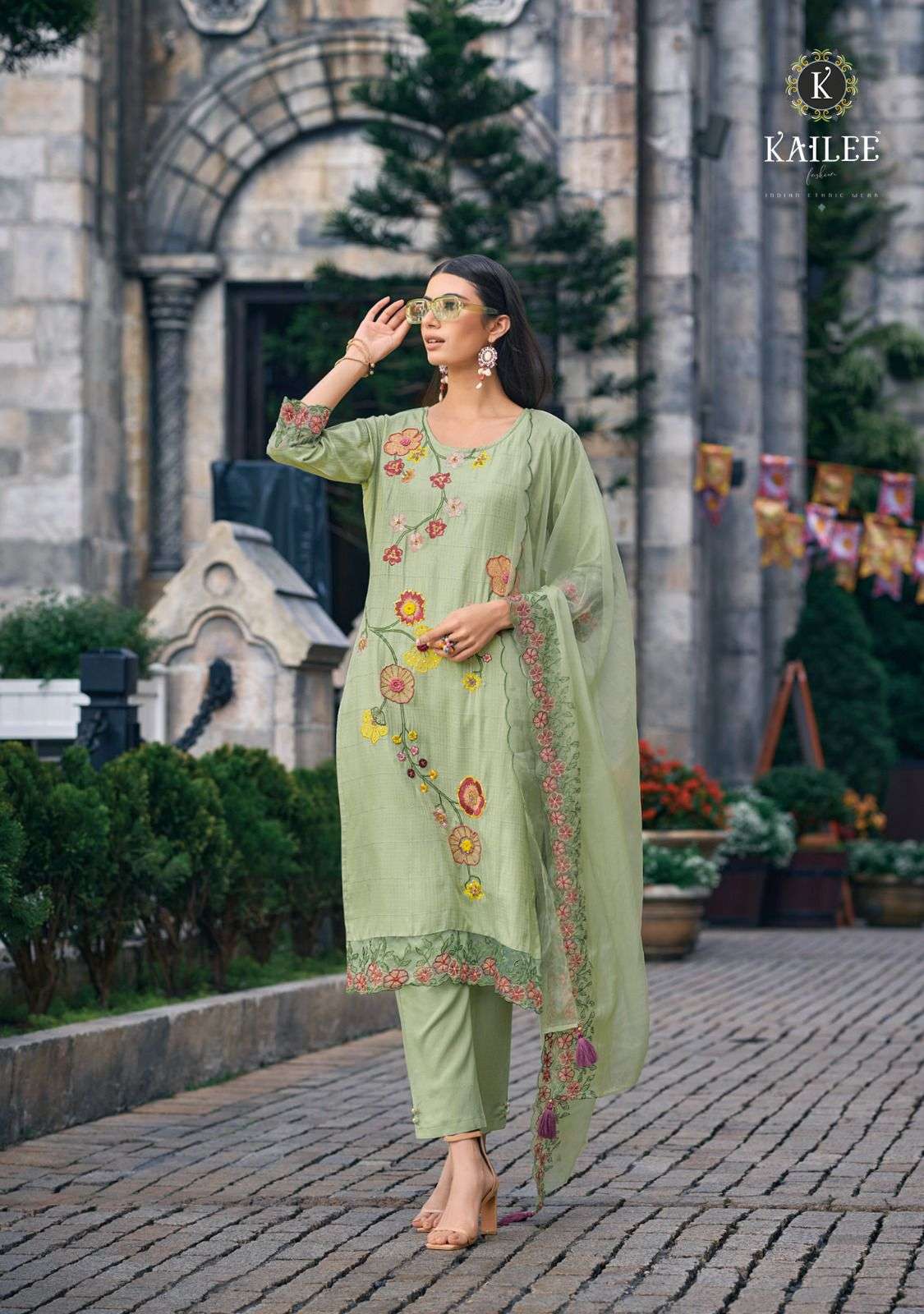 Fleur Vol-4 By Kailee 41211 To 41216 Series Beautiful Festive Suits Colorful Stylish Fancy Casual Wear & Ethnic Wear Pure Viscose Organza Dresses At Wholesale Price