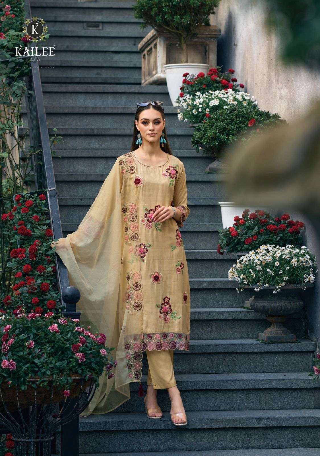 Fleur Vol-4 By Kailee 41211 To 41216 Series Beautiful Festive Suits Colorful Stylish Fancy Casual Wear & Ethnic Wear Pure Viscose Organza Dresses At Wholesale Price