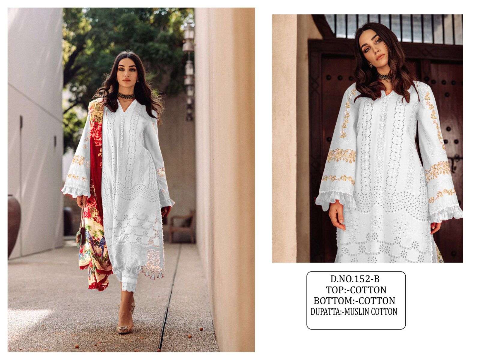 Kf-152 Colours By Fashid Wholesale 152 To 152-G Series Beautiful Stylish Pakisatni Suits Fancy Colorful Casual Wear & Ethnic Wear & Ready To Wear Cotton Embroidery Dresses At Wholesale Price