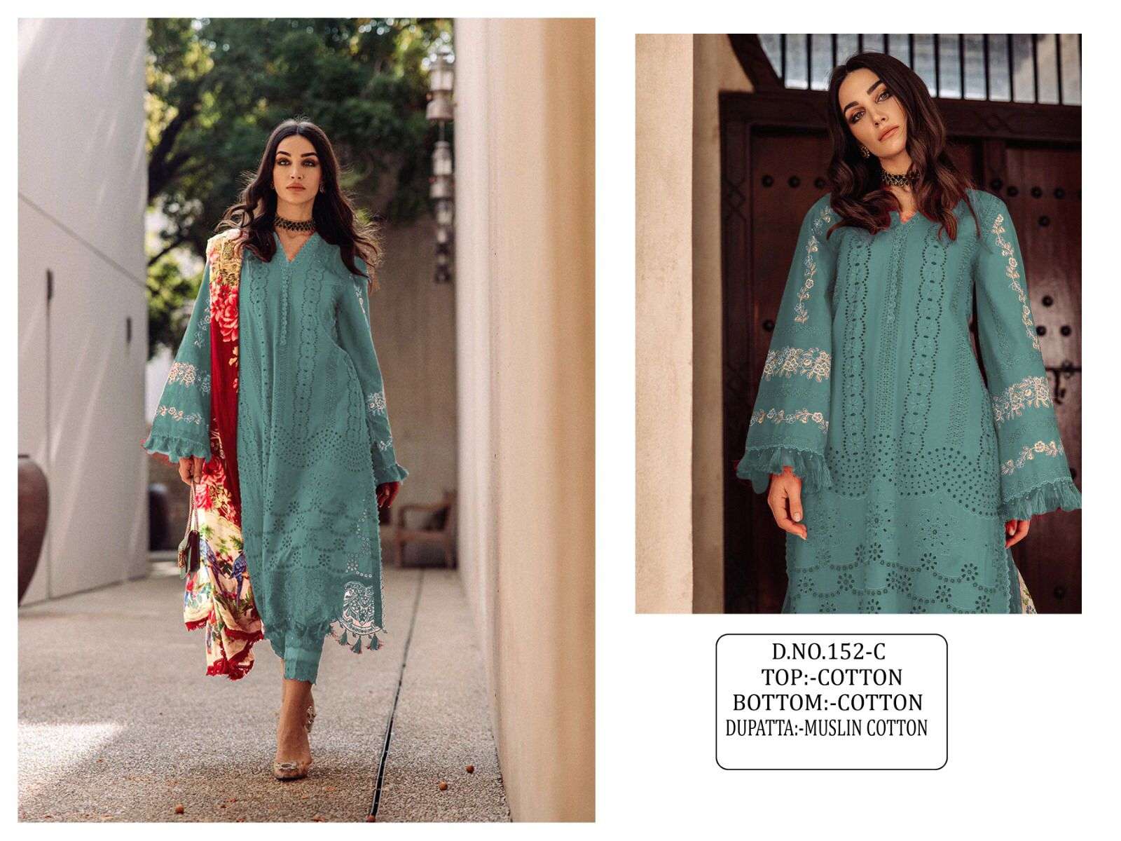 Kf-152 Colours By Fashid Wholesale 152 To 152-G Series Beautiful Stylish Pakisatni Suits Fancy Colorful Casual Wear & Ethnic Wear & Ready To Wear Cotton Embroidery Dresses At Wholesale Price