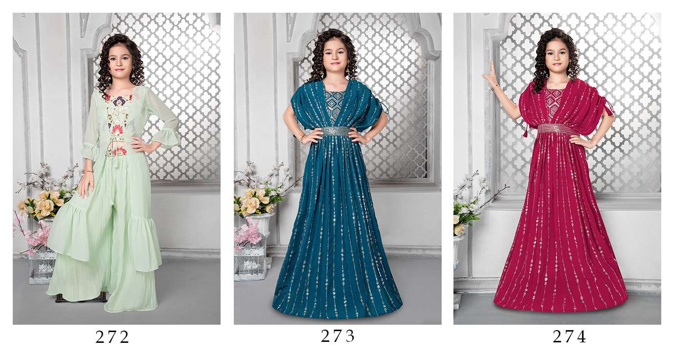 Aaradhna Vol-40 By Fashid Wholesale 272 To 274 Series Designer Stylish Fancy Colorful Beautiful Party Wear & Ethnic Wear Collection Faux Georgette Gowns At Wholesale Price