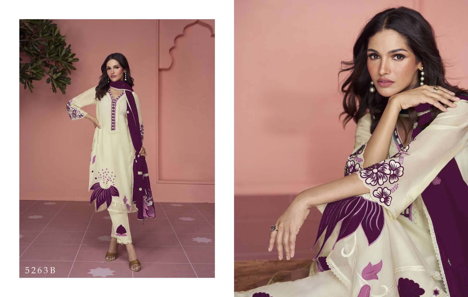 Sayuri 5263 Colours By Fashid Wholesale 5263-A To 5263-D Series Beautiful Sharara Suits Stylish Colorful Fancy Casual Wear & Ethnic Wear Faux Georgette Embroidered Dresses At Wholesale Price
