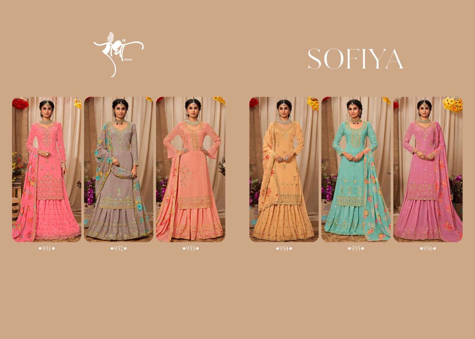 Sofiya By Radha Trendz 931 To 936 Series Beautiful Festive Suits Colorful Stylish Fancy Casual Wear & Ethnic Wear Faux Georgette Dresses At Wholesale Price