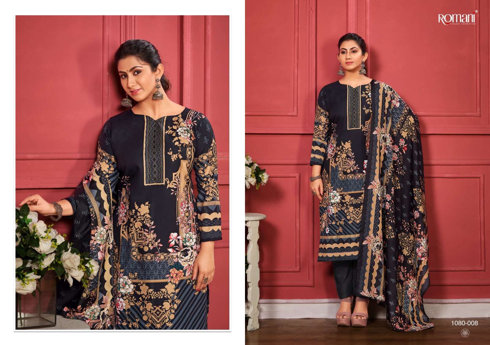 Zareena By Romani 1080-001 To 1080-010 Series Beautiful Festive Suits Colorful Stylish Fancy Casual Wear & Ethnic Wear Pure Cotton Dresses At Wholesale Price