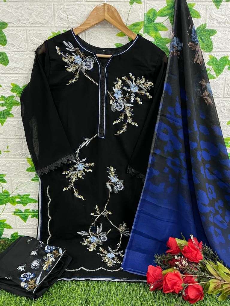 Hoor Tex Hit Design HF-17 Colours By Hoor Tex HF-17-A To HF-17-D Series Pakistani Suits Beautiful Fancy Colorful Stylish Party Wear & Occasional Wear Georgette With Embroidery Dresses At Wholesale Price