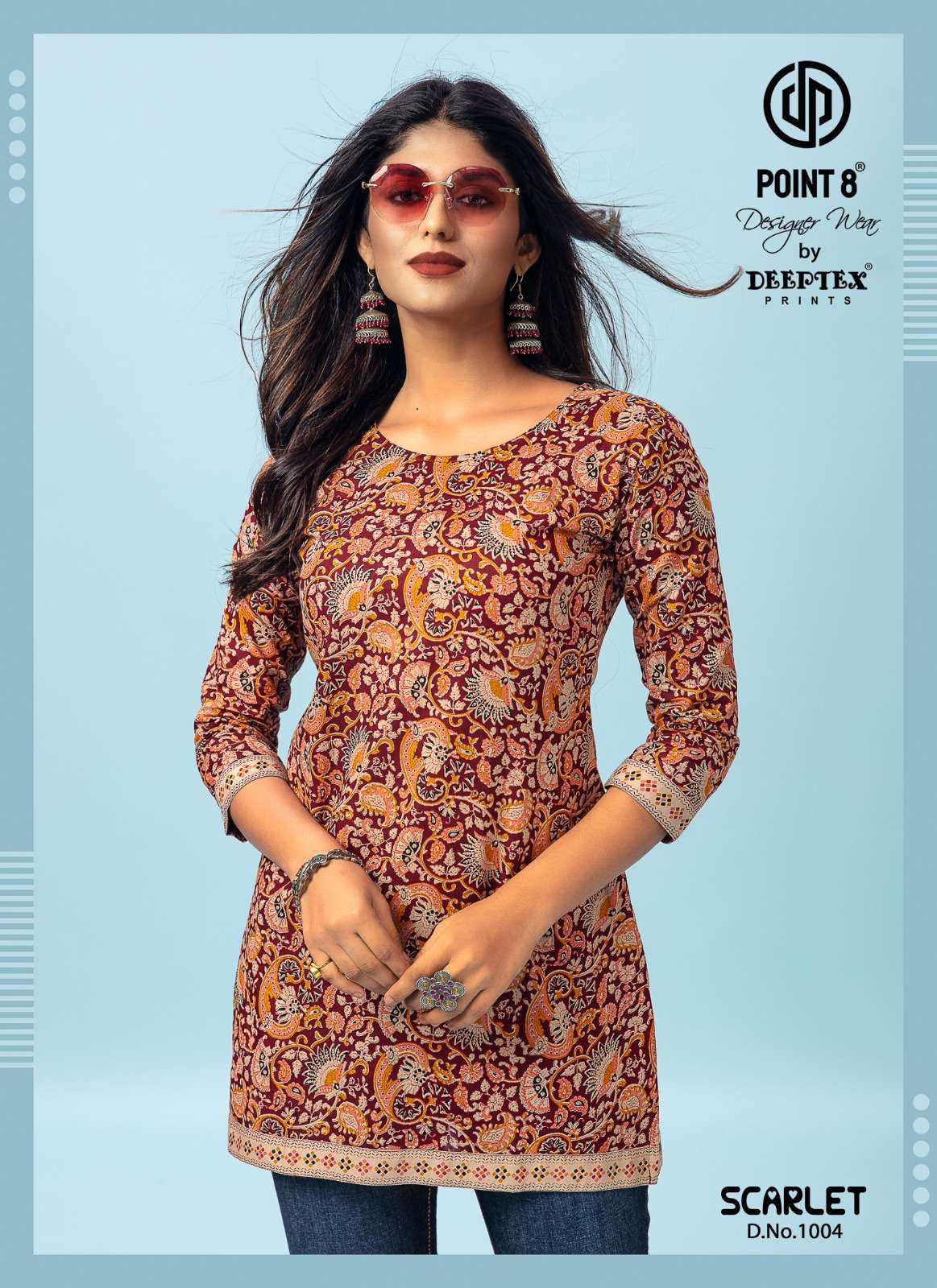 Scarlet Vol-1 By Deeptex 1001 To 1010 Series Beautiful Stylish Fancy Colorful Casual Wear & Ethnic Wear Cotton Print Tops At Wholesale Price