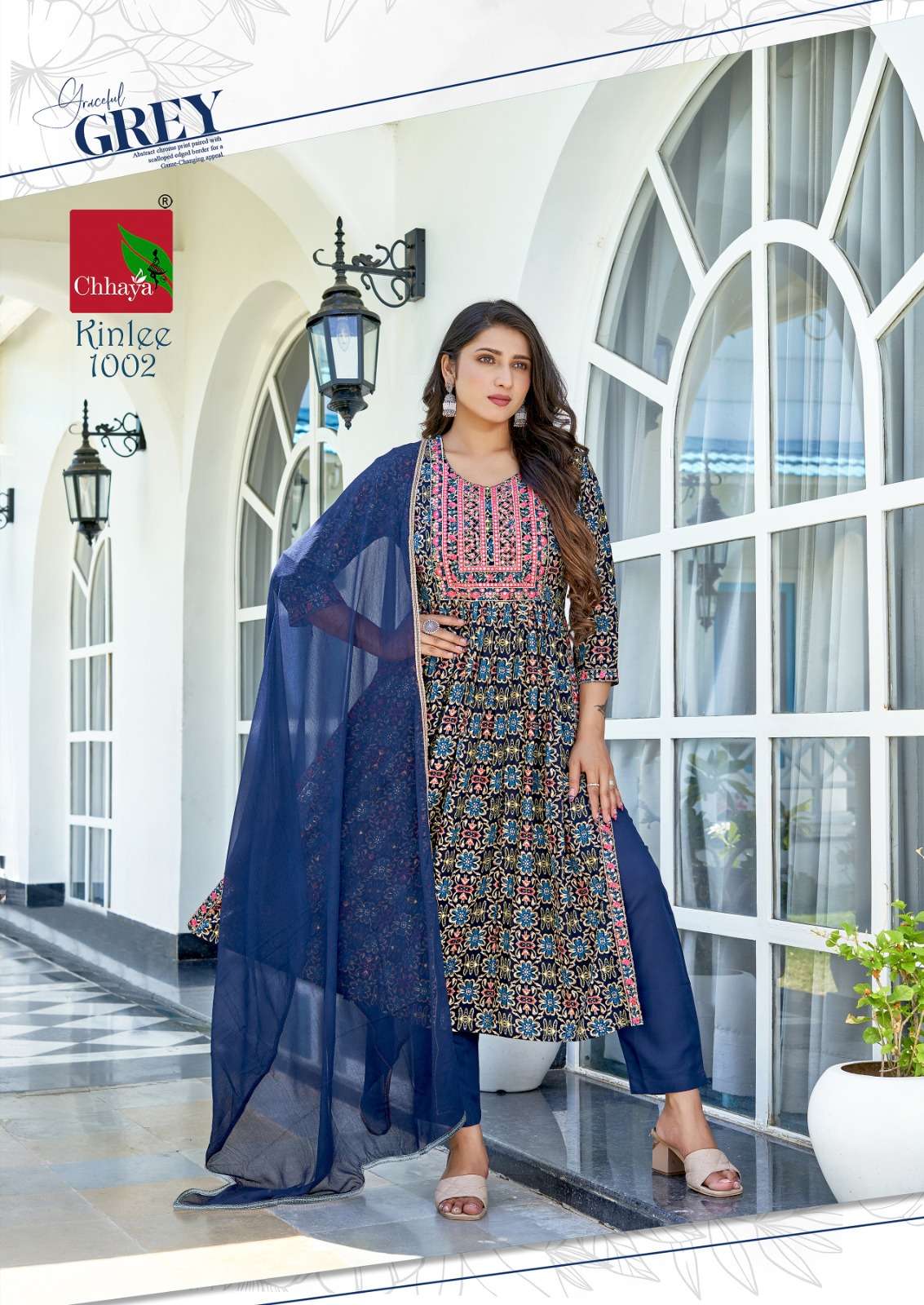 Kinlee By Chhaya 1001 To 1006 Series Beautiful Festive Collection Suits Stylish Fancy Colorful Casual Wear & Ethnic Wear Rayon Print Dresses At Wholesale Price