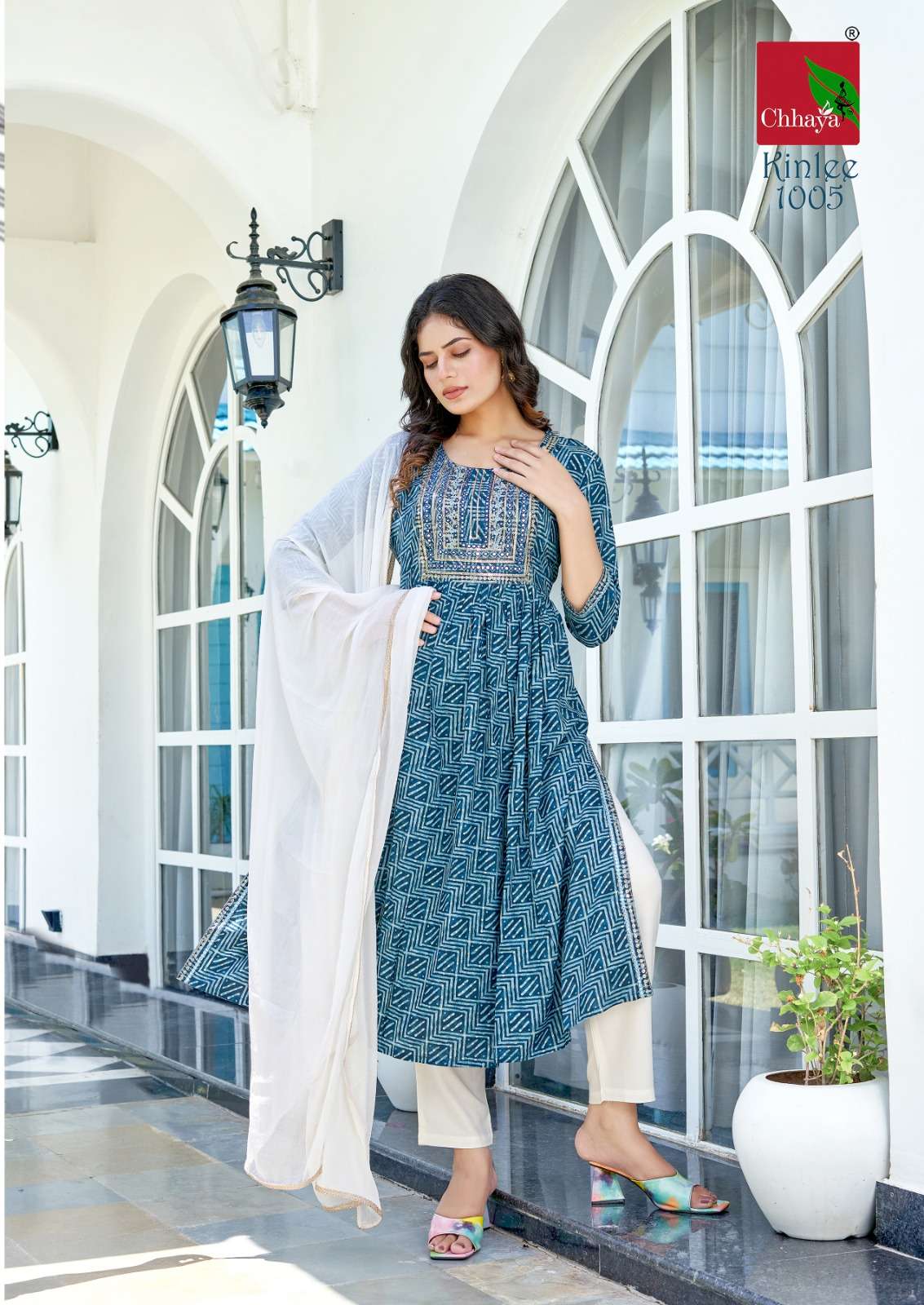 Kinlee By Chhaya 1001 To 1006 Series Beautiful Festive Collection Suits Stylish Fancy Colorful Casual Wear & Ethnic Wear Rayon Print Dresses At Wholesale Price