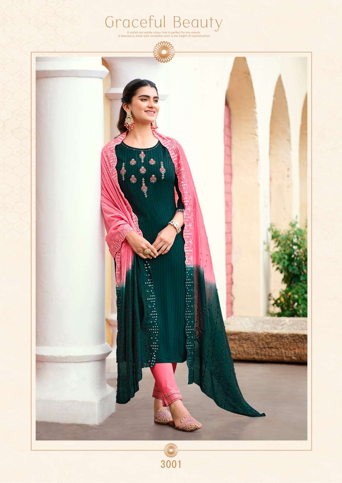 Opel Vol-3 By Karissa 3001 To 3006 Series Designer Festive Suits Collection Beautiful Stylish Fancy Colorful Party Wear & Occasional Wear Viscose Rayon Print Dresses At Wholesale Price
