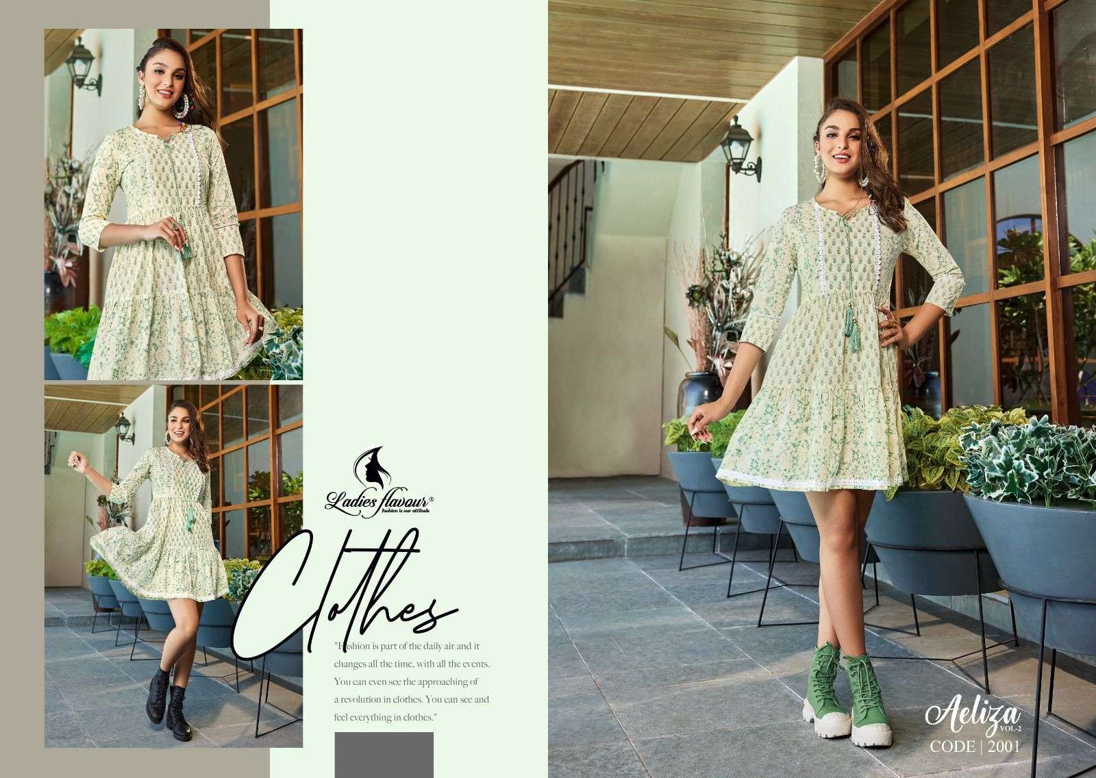 Aeliza Vol-2 By Ladies Flavour 2001 To 2004 Series Beautiful Stylish Fancy Colorful Casual Wear & Ethnic Wear Pure Cotton Print Tops At Wholesale Price