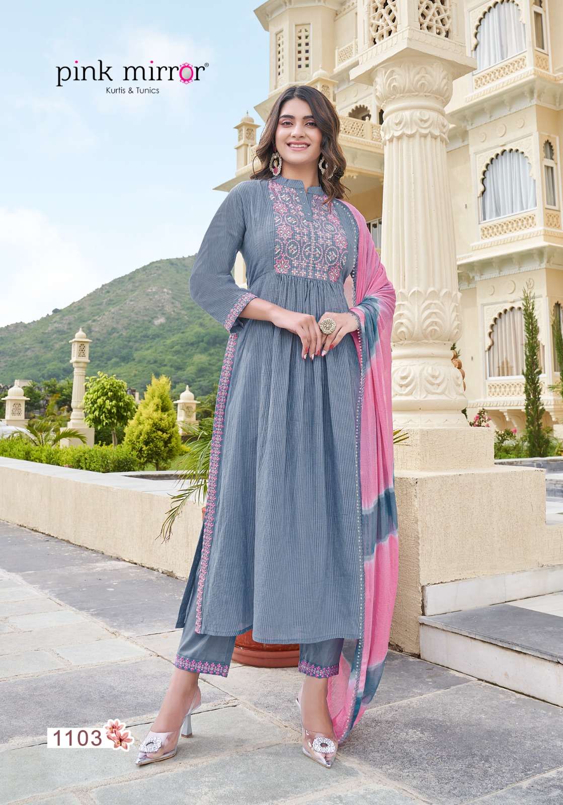 Fairytales By Pink Mirror 1101 To 1106 Series Beautiful Suits Colorful Stylish Fancy Casual Wear & Ethnic Wear Pure Cotton Dresses At Wholesale Price