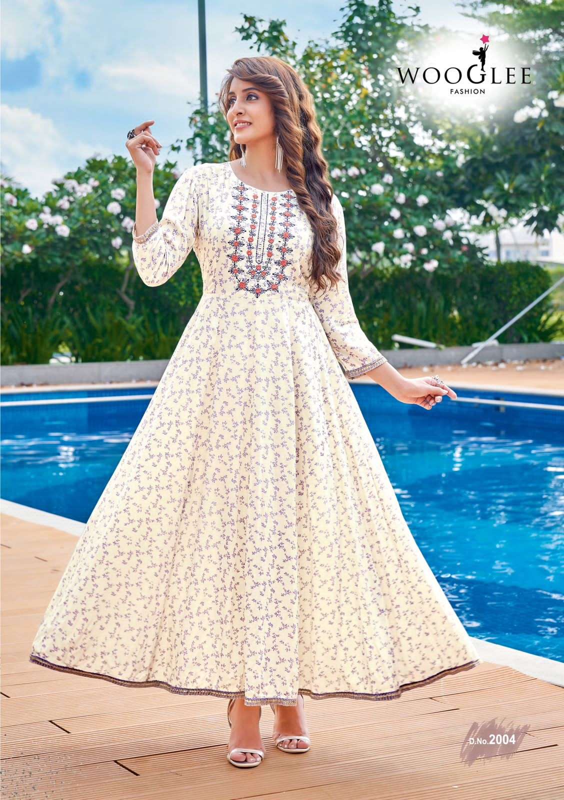 Avsar By Wooglee 2001 To 2006 Series Designer Stylish Fancy Colorful Beautiful Party Wear & Ethnic Wear Collection Rayon Print Gowns At Wholesale Price