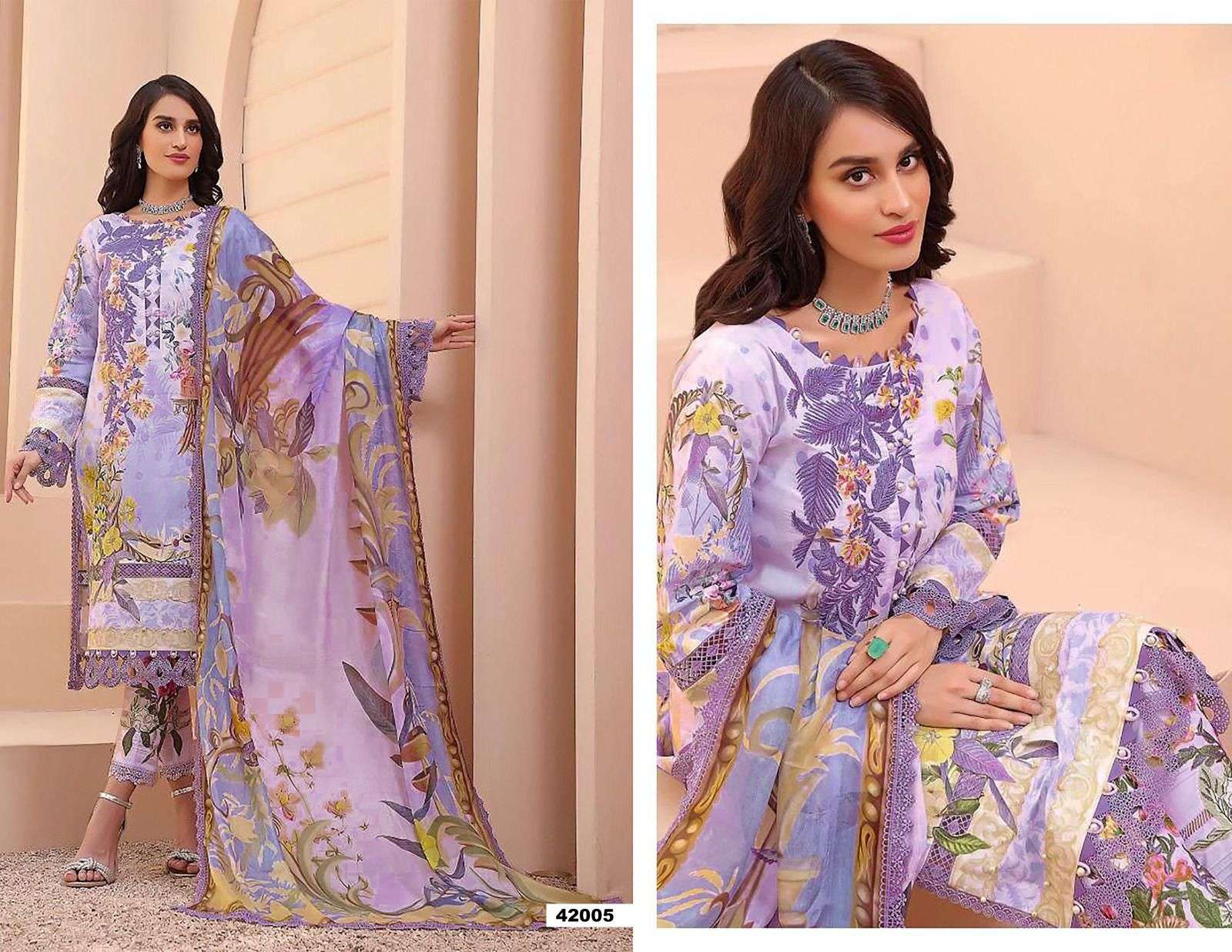 Razia Sultan Vol-42 By Apana Cotton 42001 To 42010 Series Beautiful Festive Suits Colorful Stylish Fancy Casual Wear & Ethnic Wear Pure Cotton Print Dresses At Wholesale Price